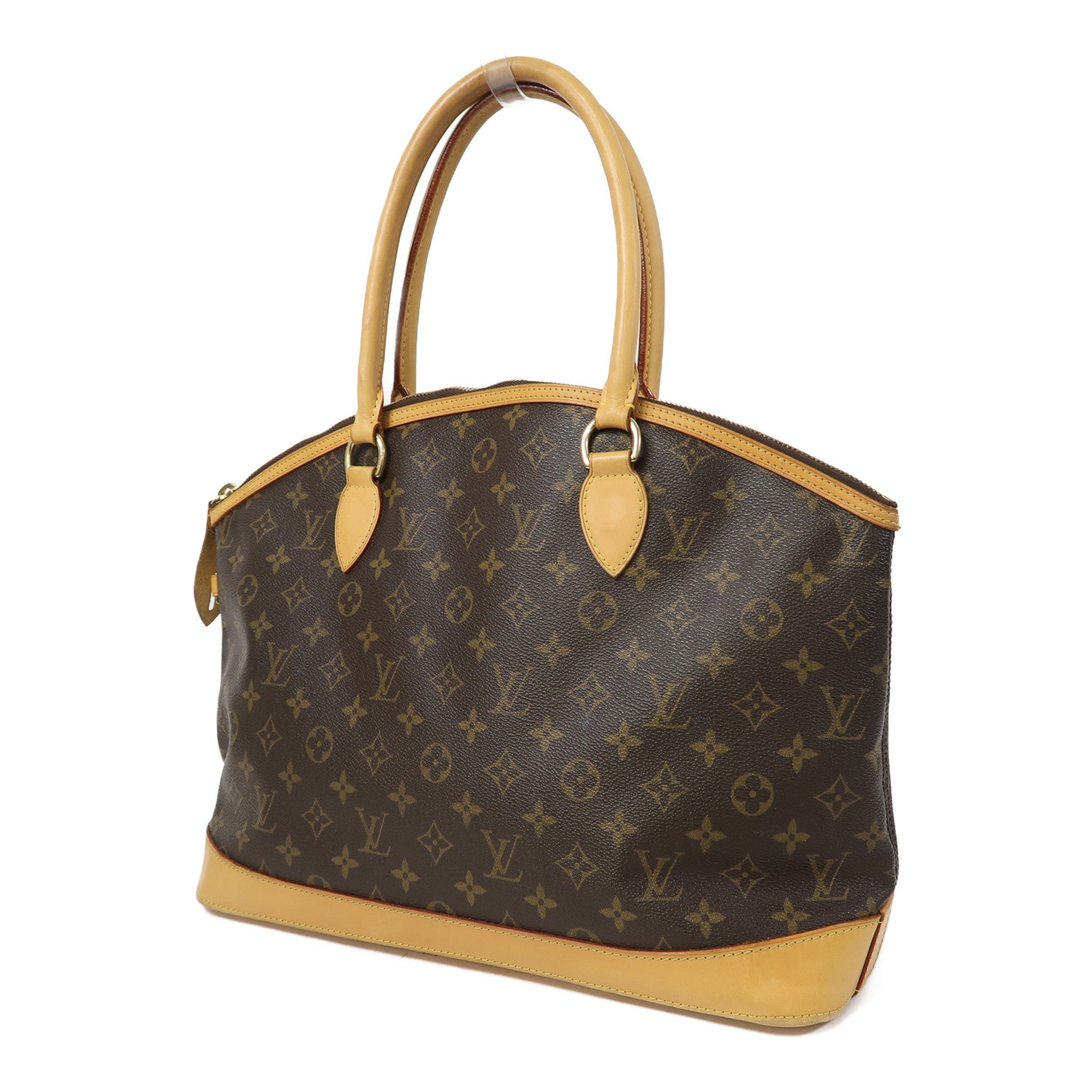 LOUIS VUITTON Monogram Lockit Horizontal金扣肩背袋啡色
