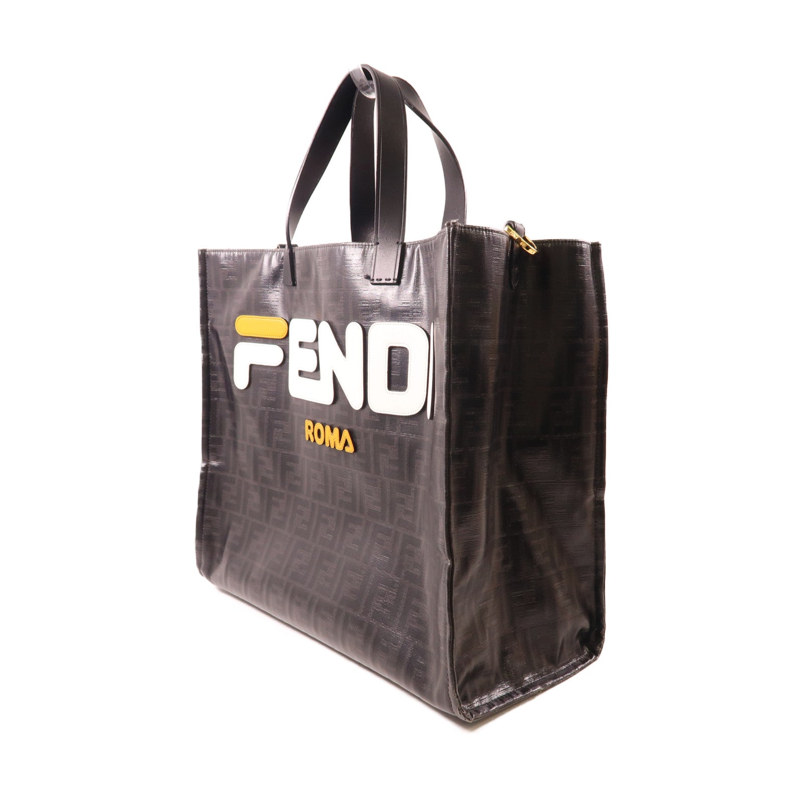 FENDI 塗層帆布Tote Bag金扣手挽袋