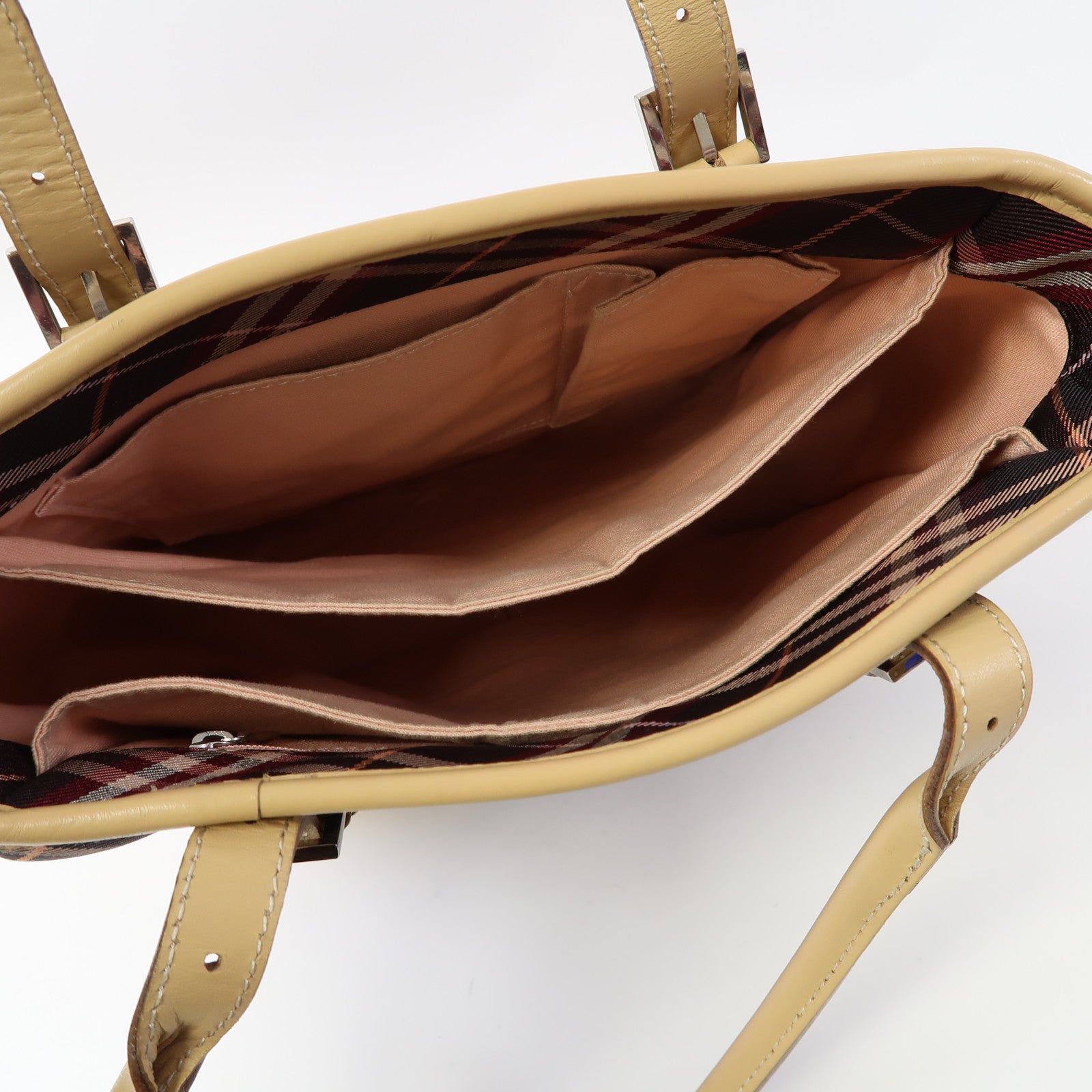 BURBERRY BLUE LABEL 帆布Shoulder Bag銀扣肩背袋紅色/啡色