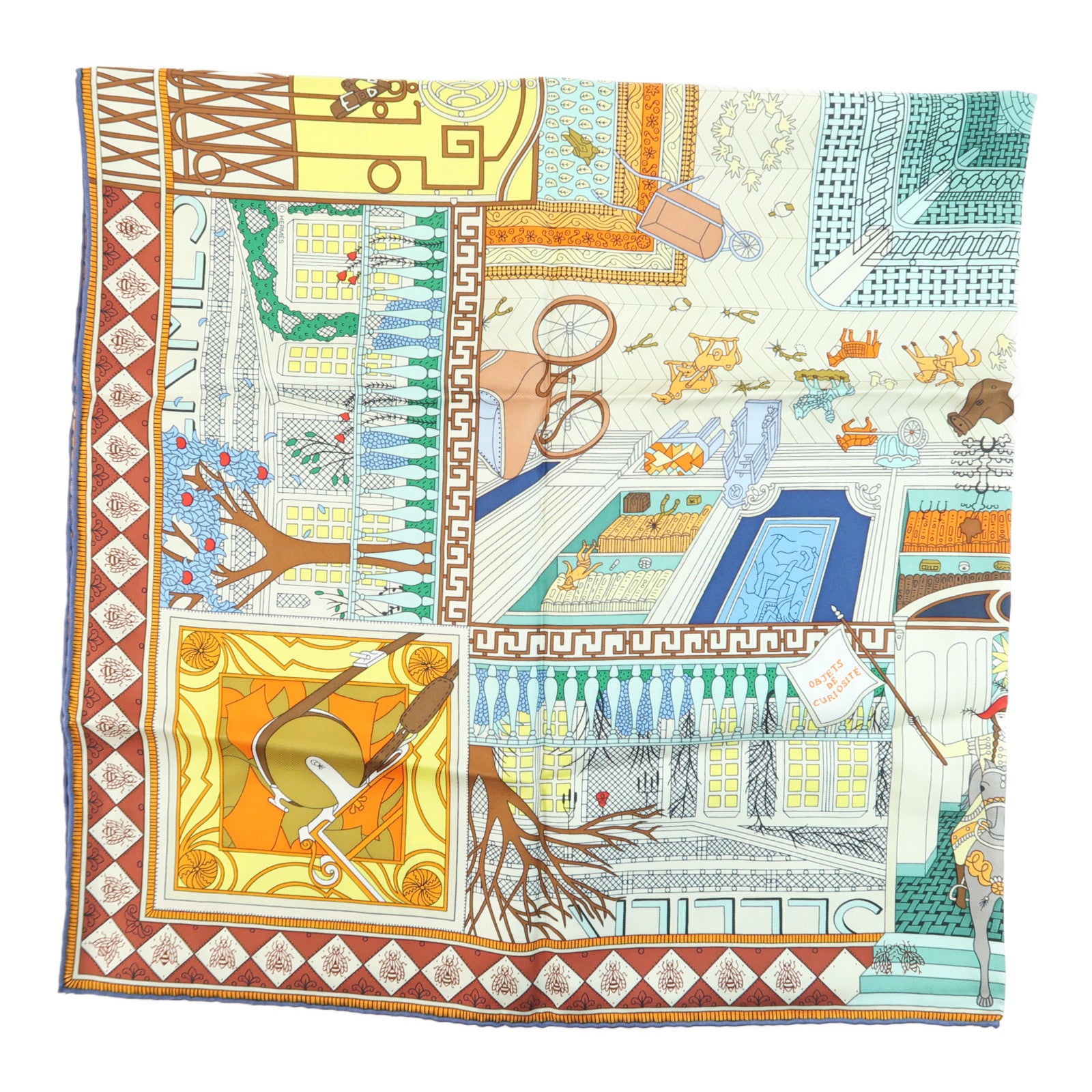HERMES 絲質Scarf 90X90絲巾