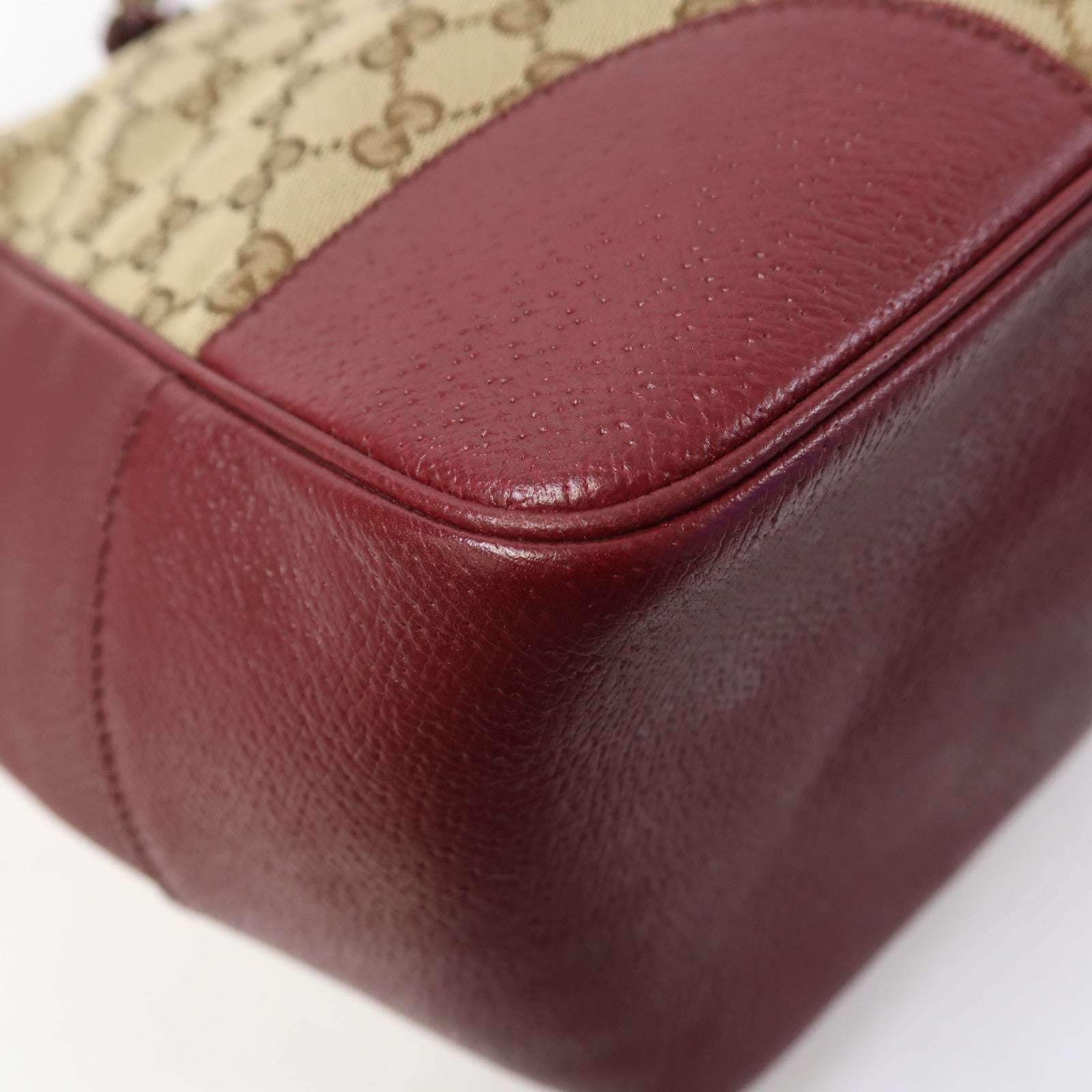GUCCI 【激減優惠】帆布Tote Bag金扣手挽袋啡色/紅色