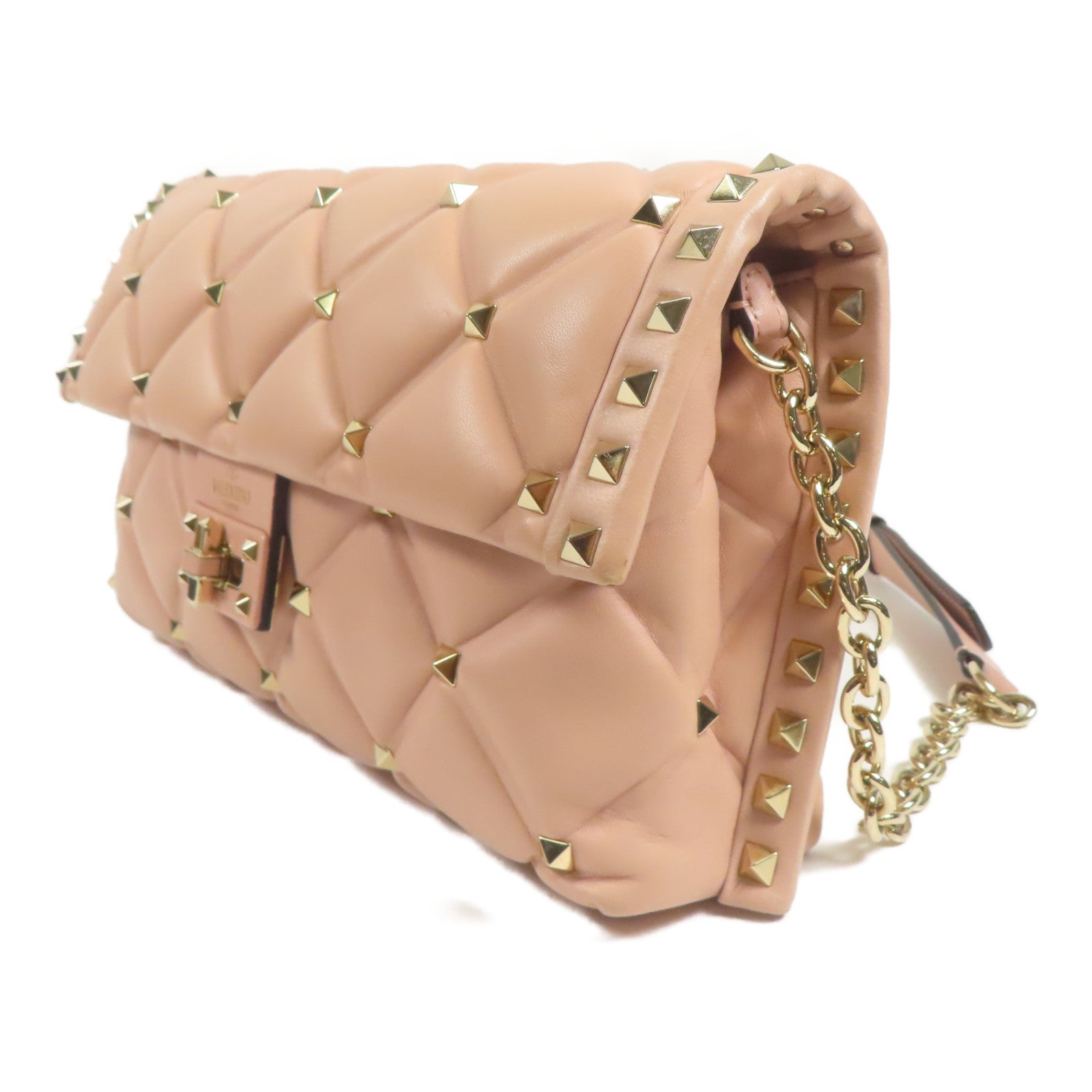 Valentino 羊皮皮革Shoulder Bag金扣肩背袋