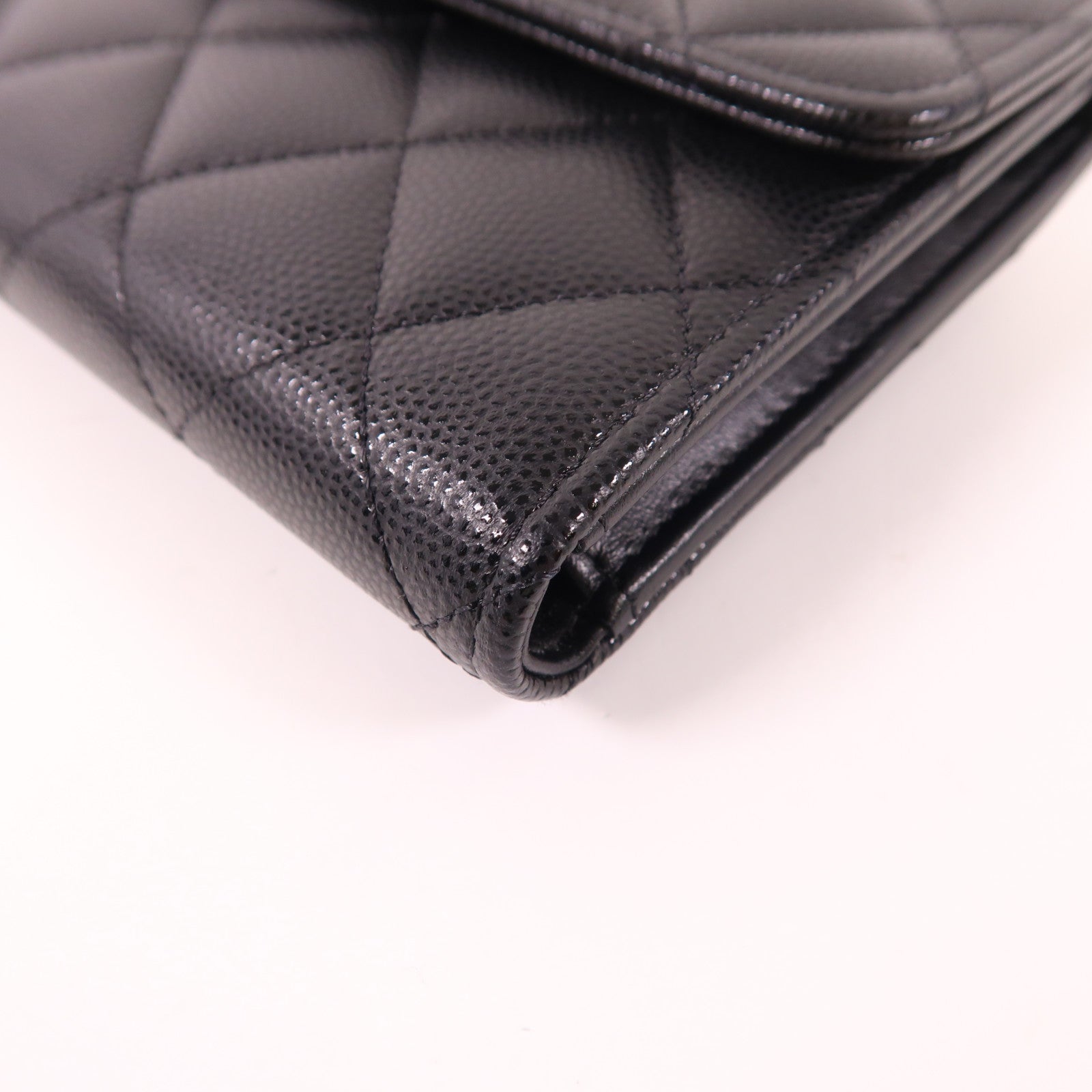 CHANEL 牛皮皮革Wallet金扣錢包