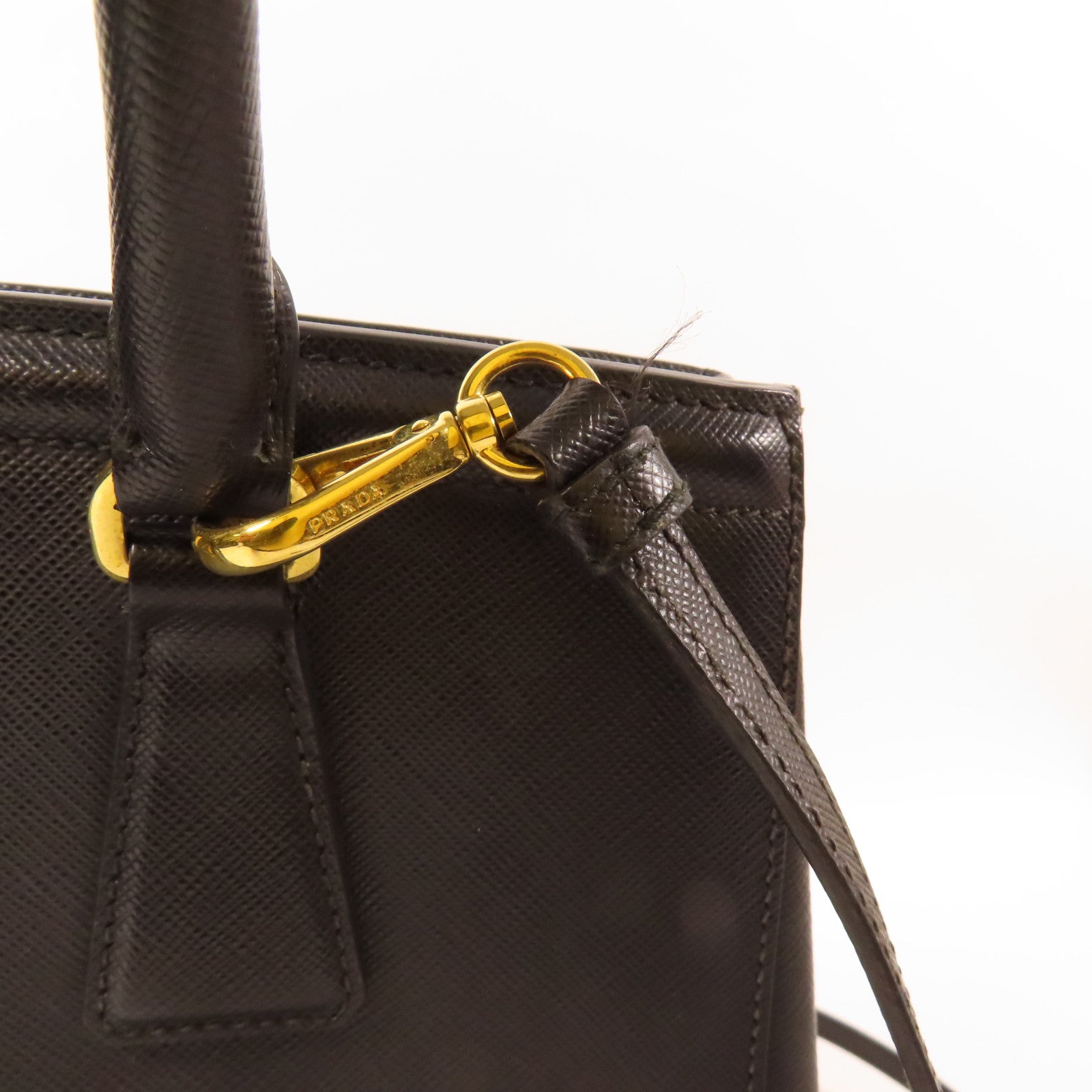 PRADA 牛皮皮革2 Way Shoulder金扣手挽肩背兩用袋