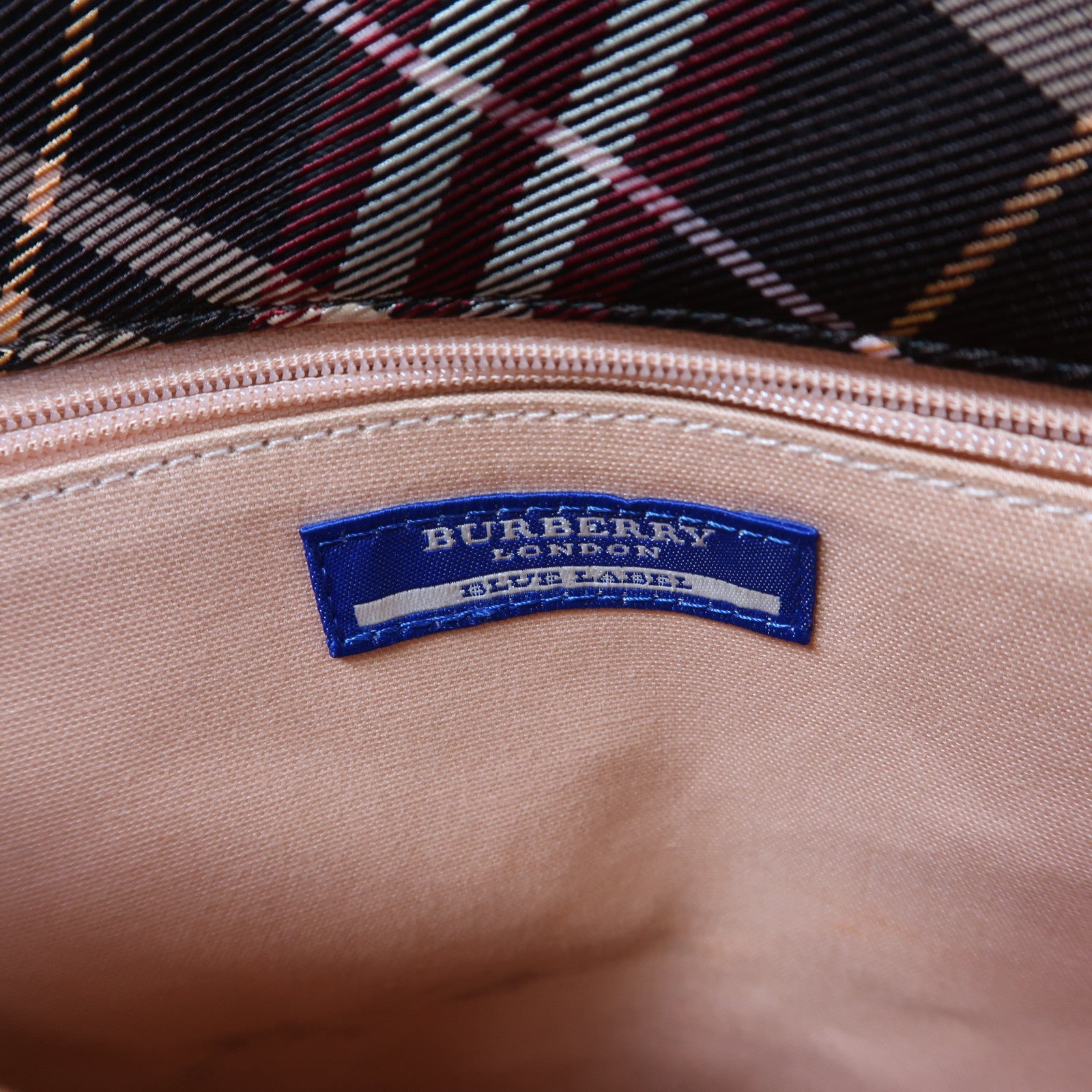 BURBERRY BLUE LABEL 帆布Shoulder Bag銀扣肩背袋紅色/啡色