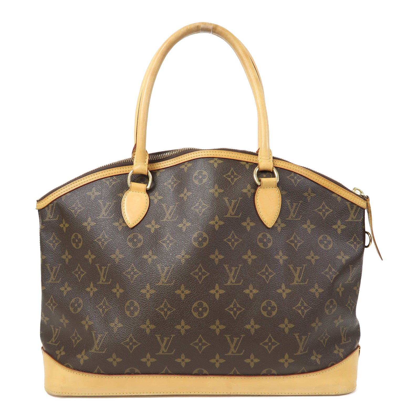 LOUIS VUITTON Monogram Lockit Horizontal金扣肩背袋啡色
