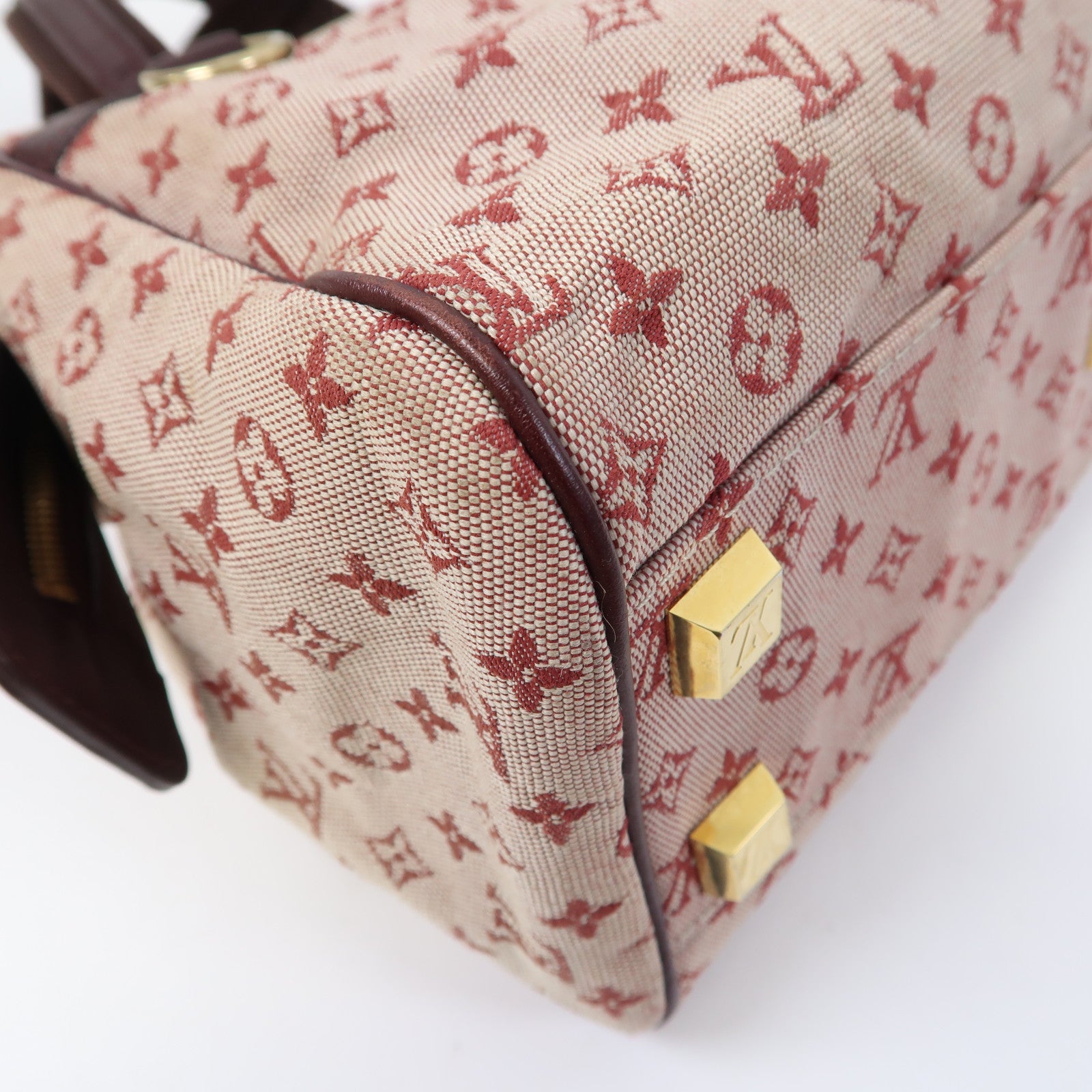 LOUIS VUITTON Monogram Mini Josephine PM金扣手挽袋紅色/啡色