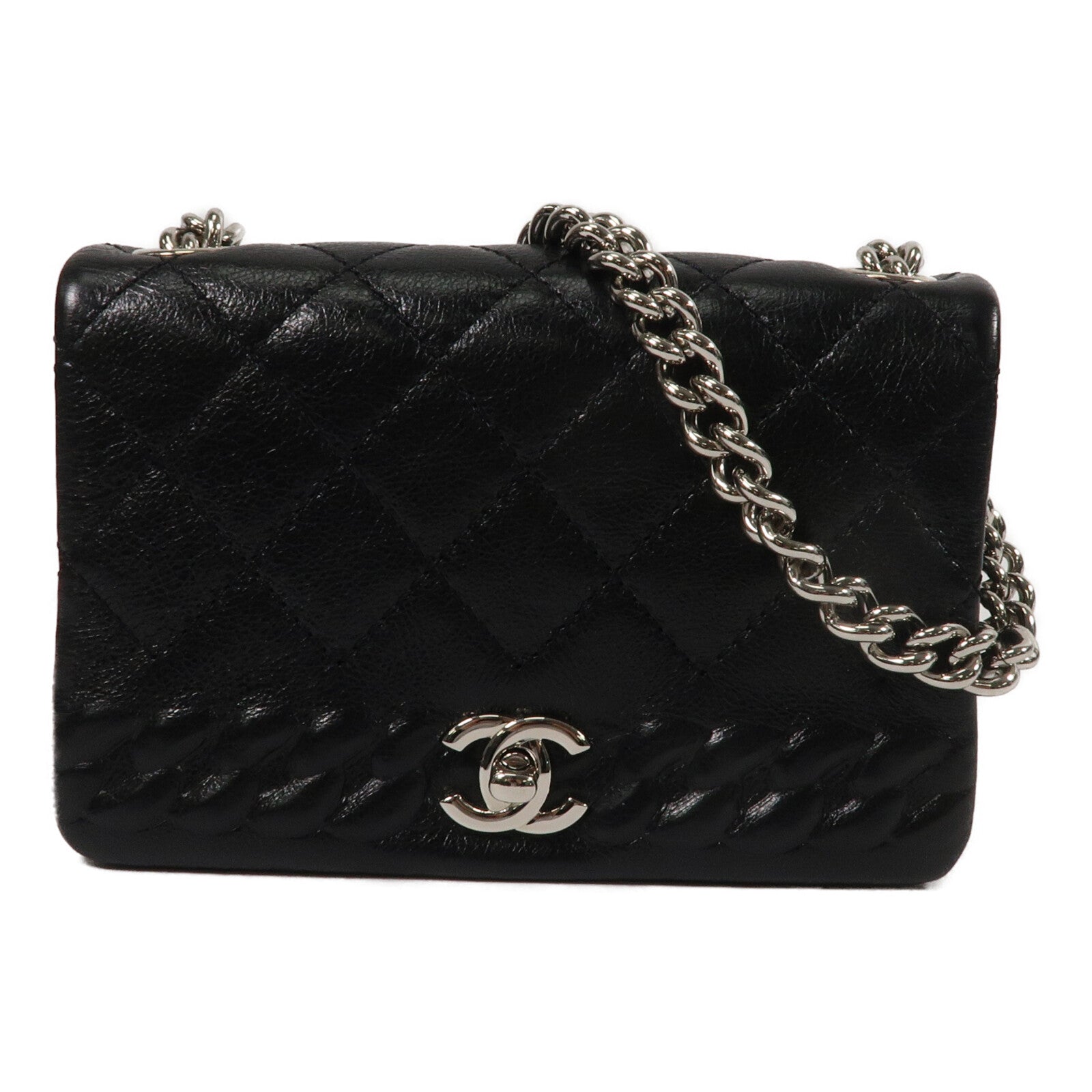 CHANEL 牛皮皮革Braid Chain Flap鏈帶肩背袋