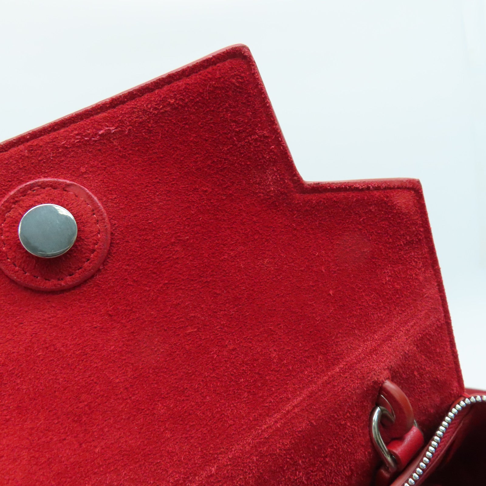 CELINE 牛皮皮革Small Belt Bag银扣手挽肩背两用袋红色