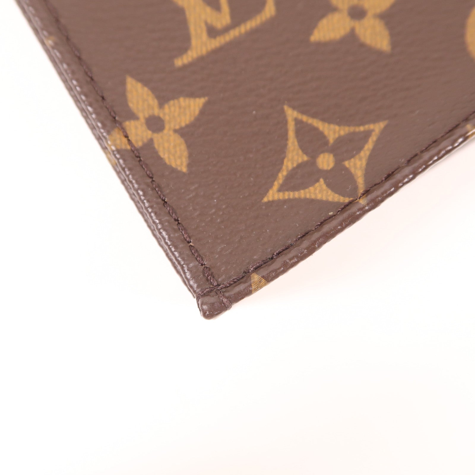 LOUIS VUITTON Monogram Petit Sac Plat金扣手挽肩背兩用袋棕色