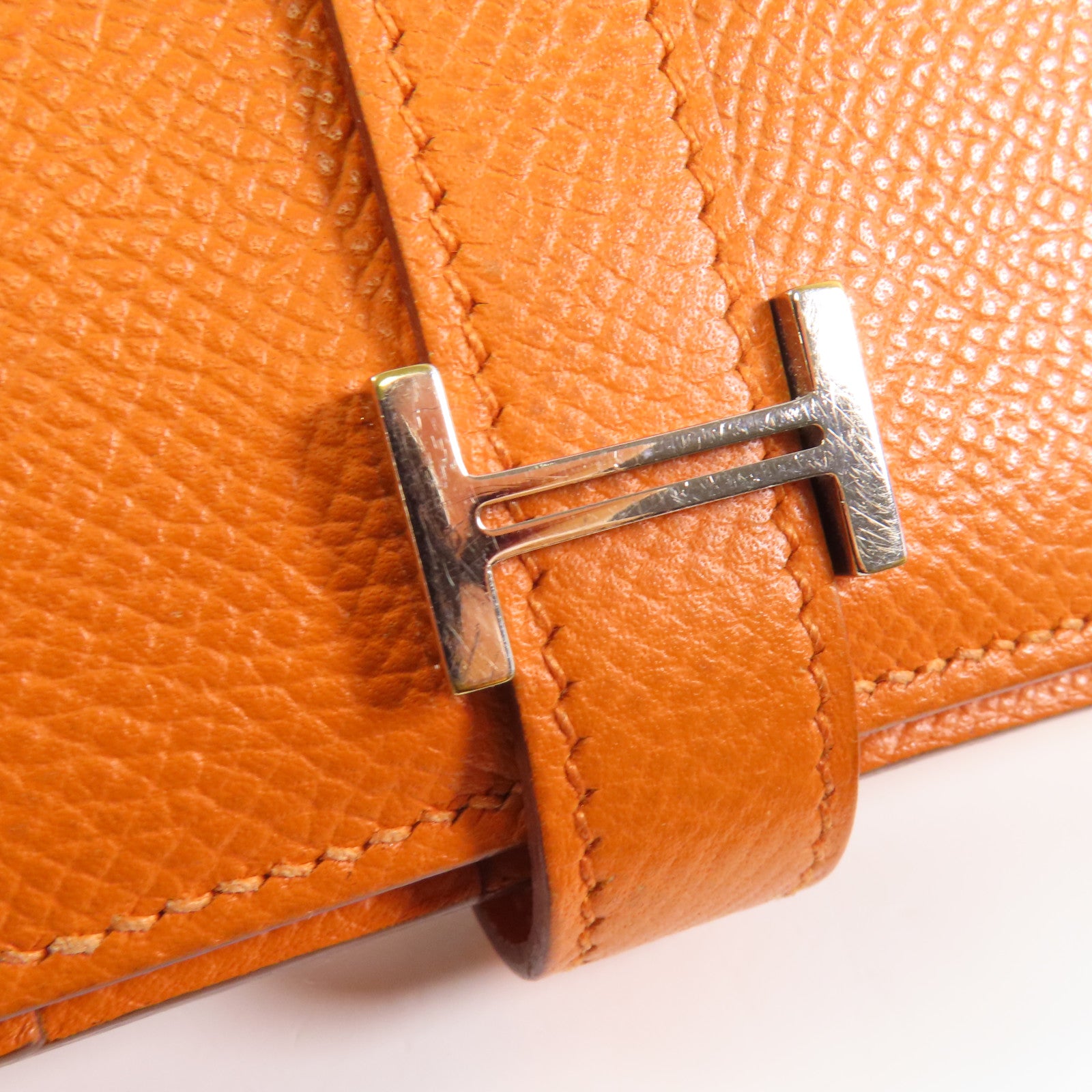 HERMES Epsom皮革Bearn Long Wallet銀扣長錢包