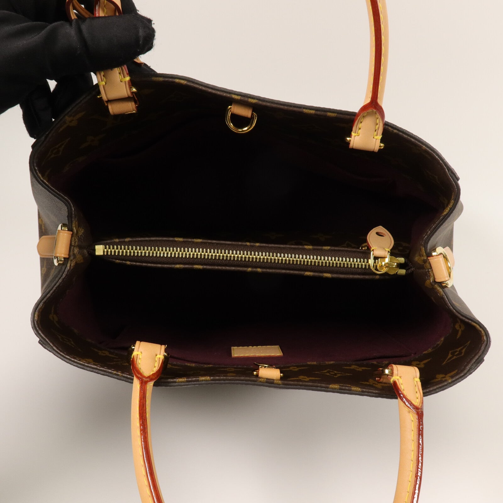 LOUIS VUITTON Monogram Montaigne BB手挽肩背兩用袋棕色