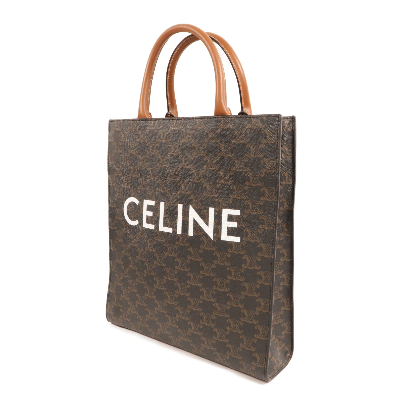 CELINE 塗層帆布Triomphe Cabas Tote Bag手挽肩背兩用袋