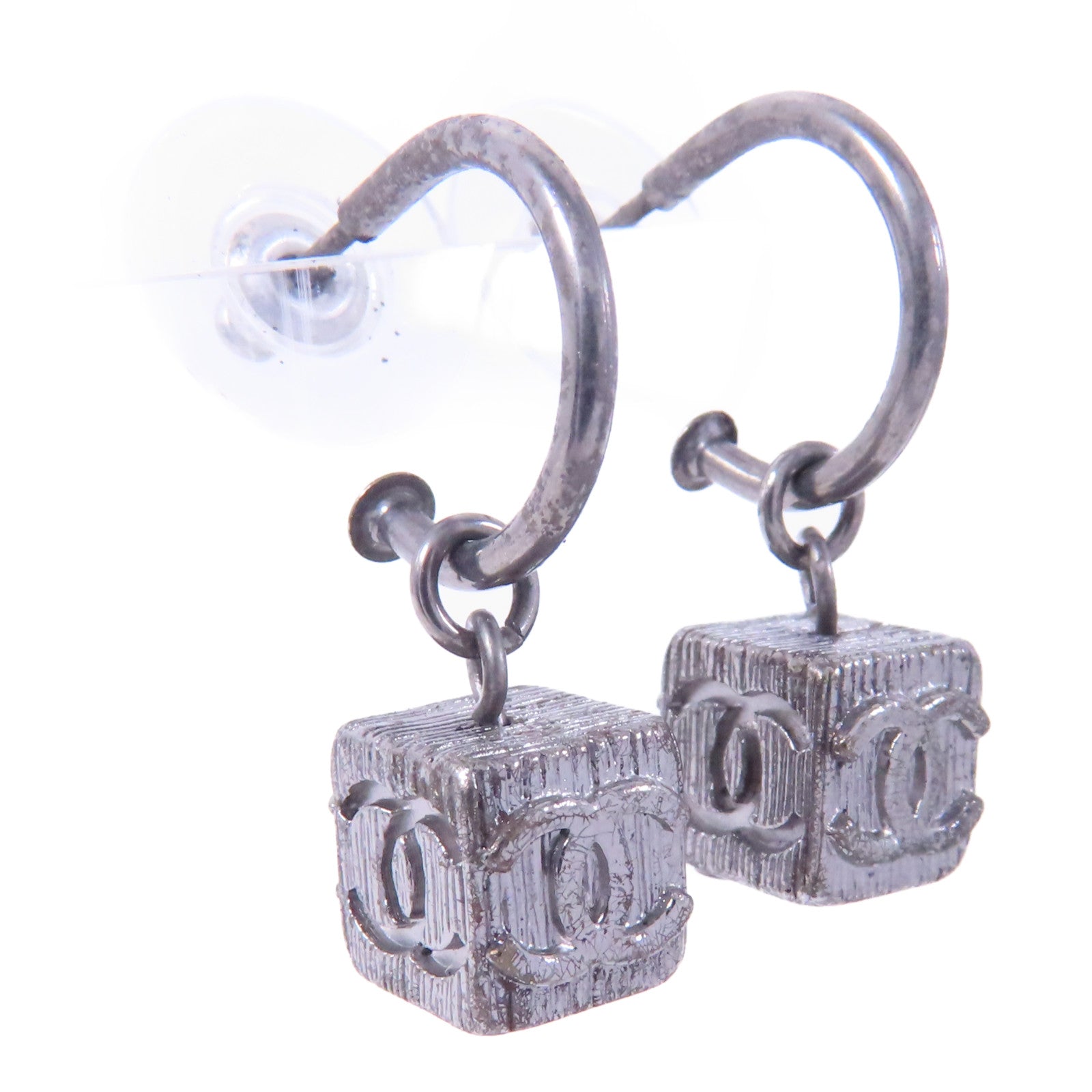 CHANEL 金屬Earrings耳環銀色