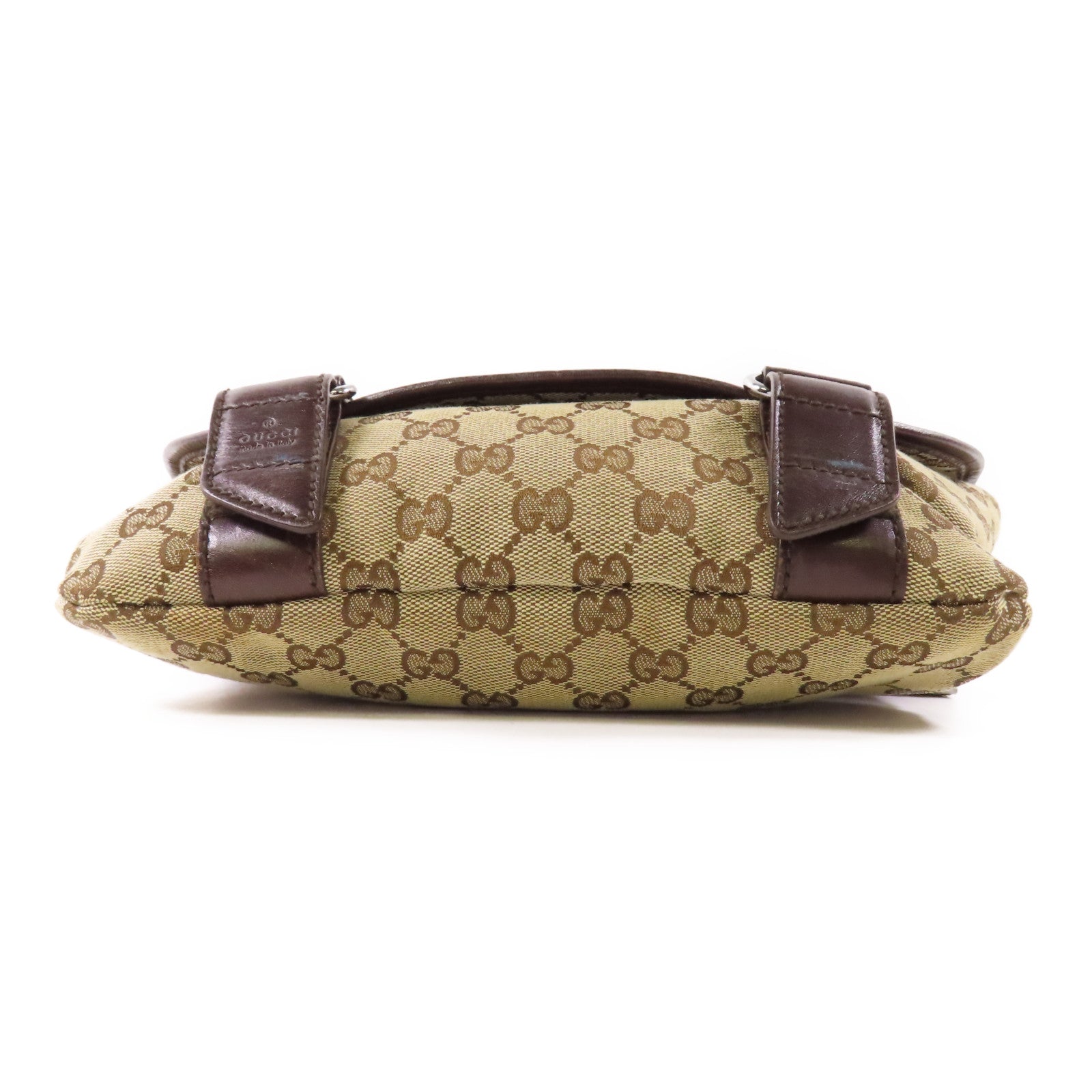 GUCCI 帆布Waist Bag銀扣腰包