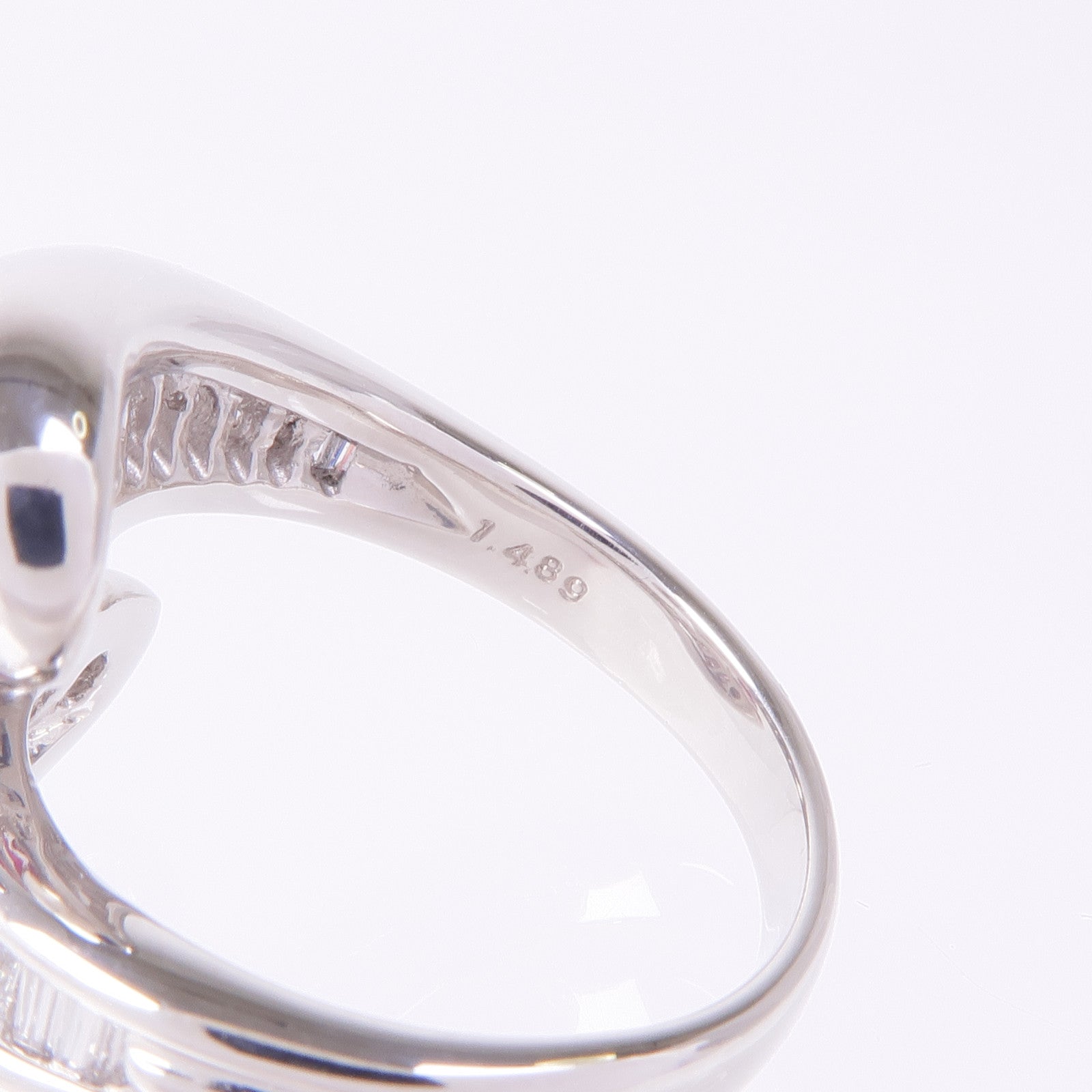 JEWELRY PT900鉑金Ruby Diamond Ring紅寶石/鑽石戒指US#5.75