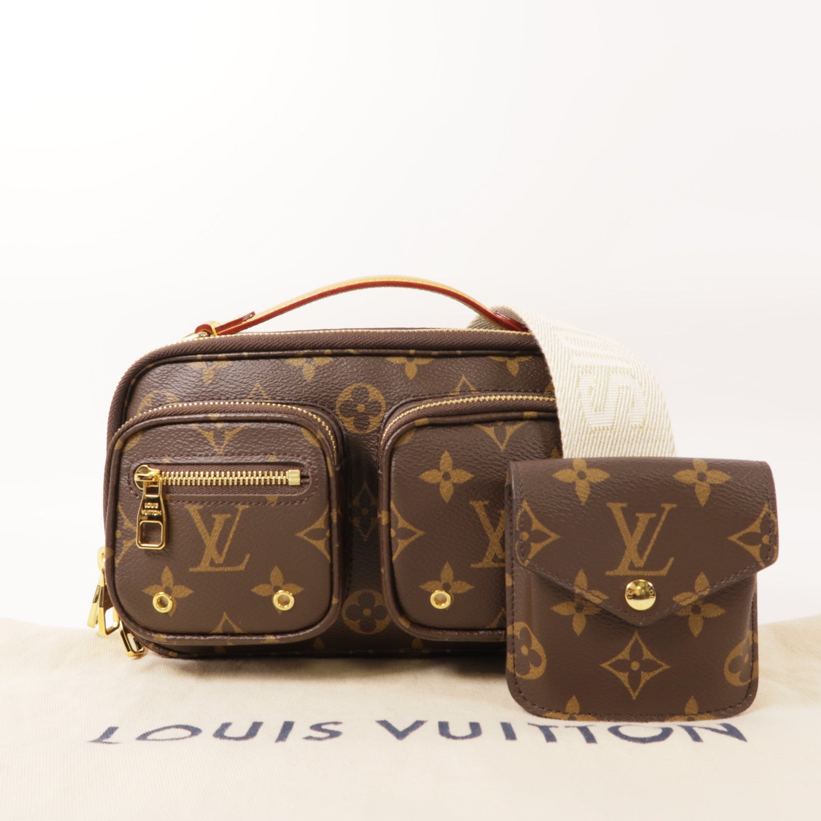 LOUIS VUITTON LV GHW Utility 2 Way Shoulder Bag Handbag M80446 Monogram Brown