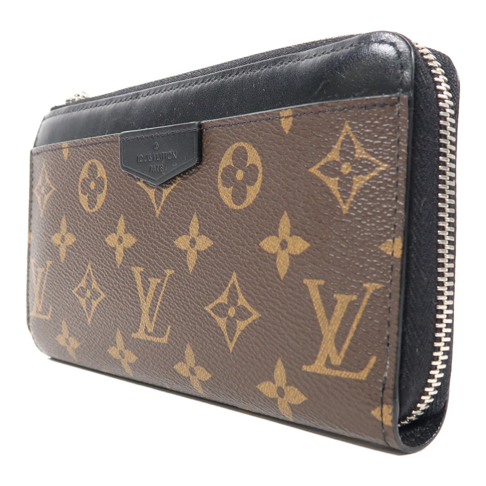 LOUIS VUITTON Monogram Zippy Dragonne銀扣長錢包啡色