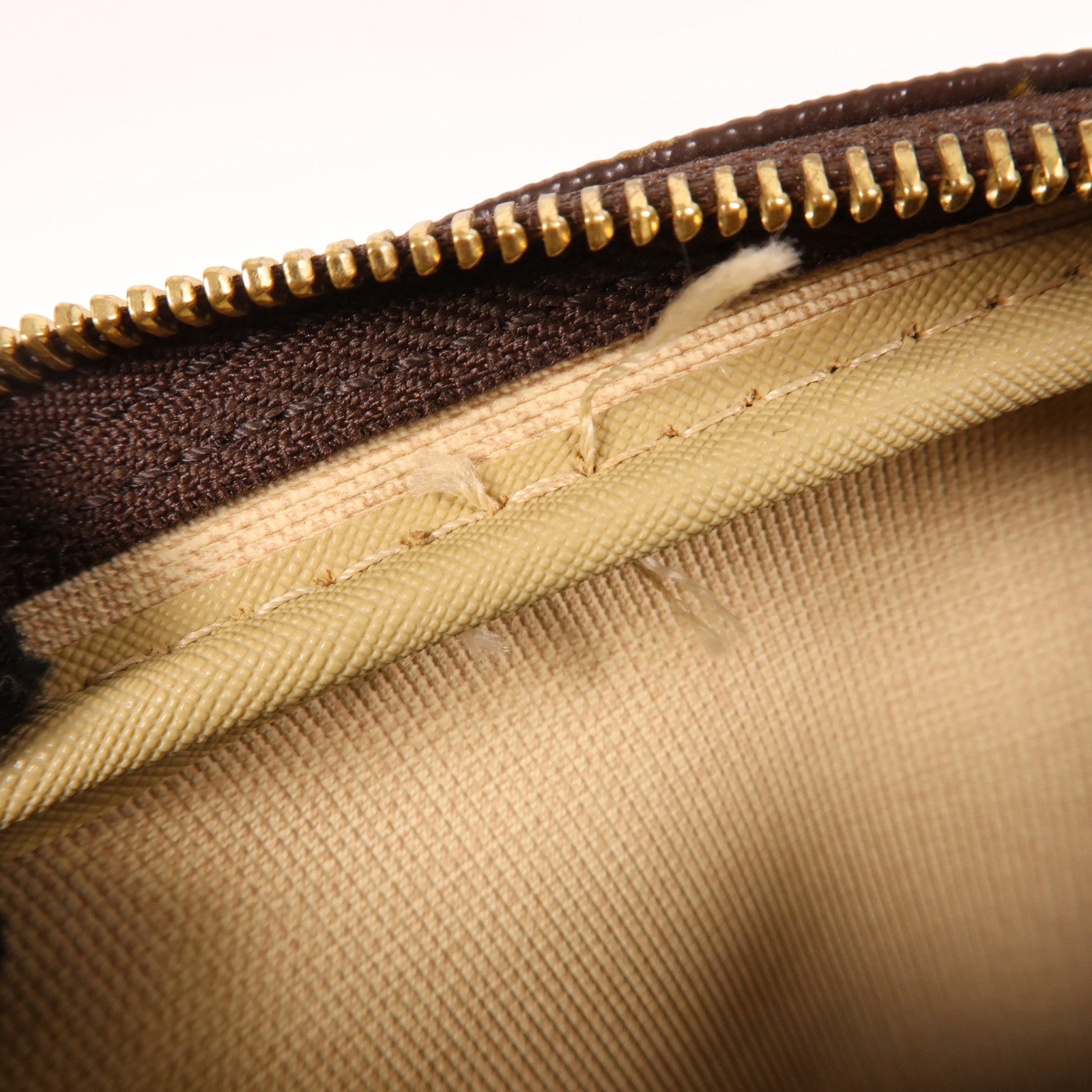 LOUIS VUITTON Monogram Reporter PM金扣肩背袋棕色