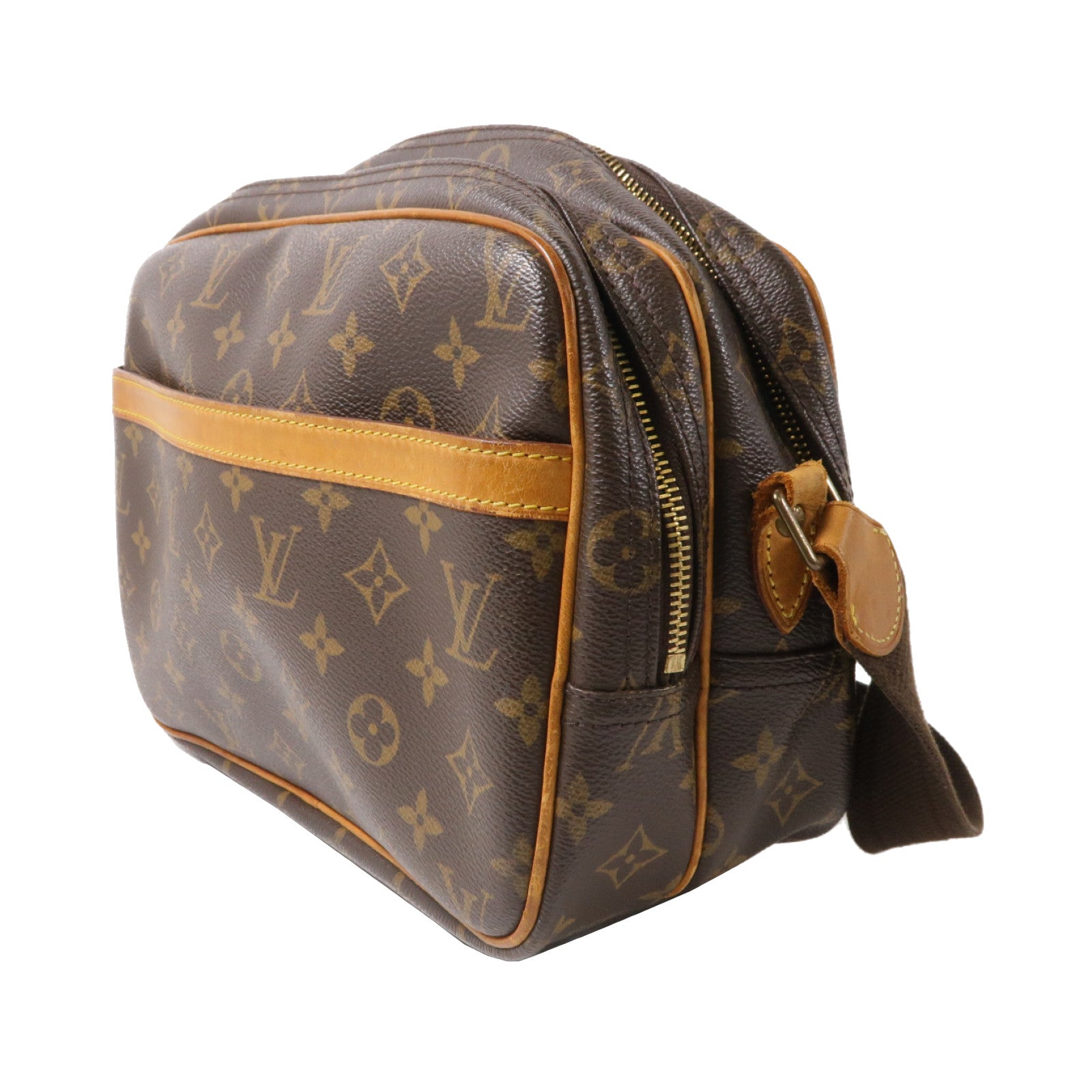 LOUIS VUITTON Monogram Reporter PM金扣肩背袋