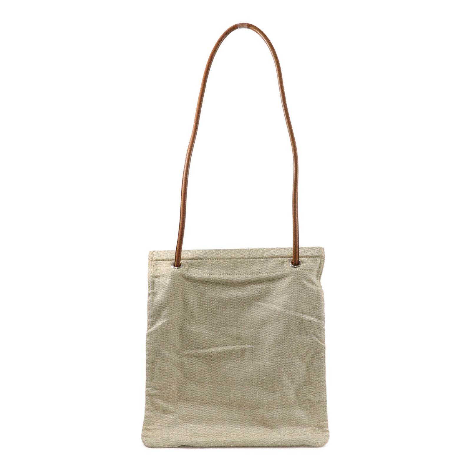 HERMES 帆布/Barenia皮革Aline手挽袋Beige