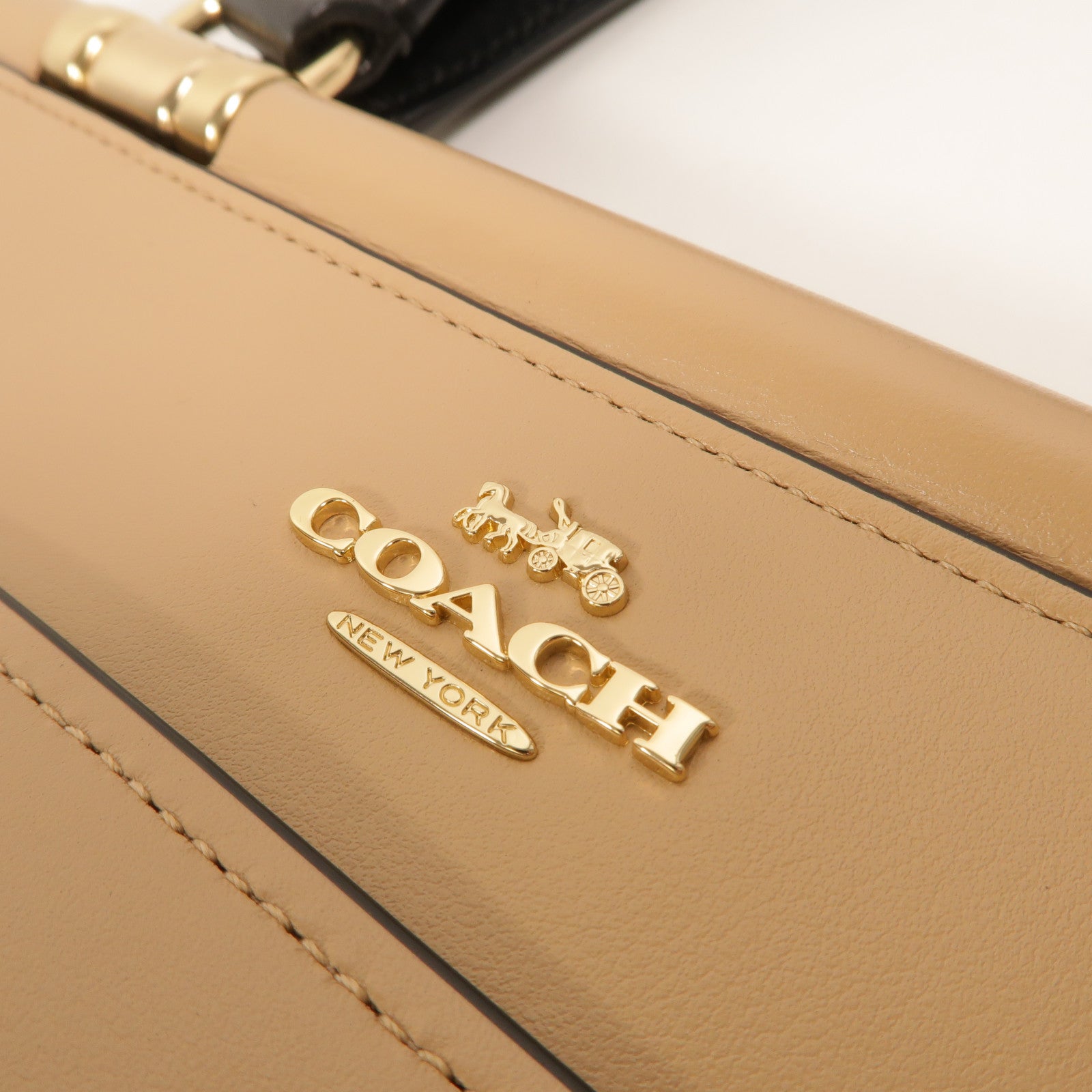 COACH 牛皮皮革2 Way Shoulder手挽肩背兩用袋