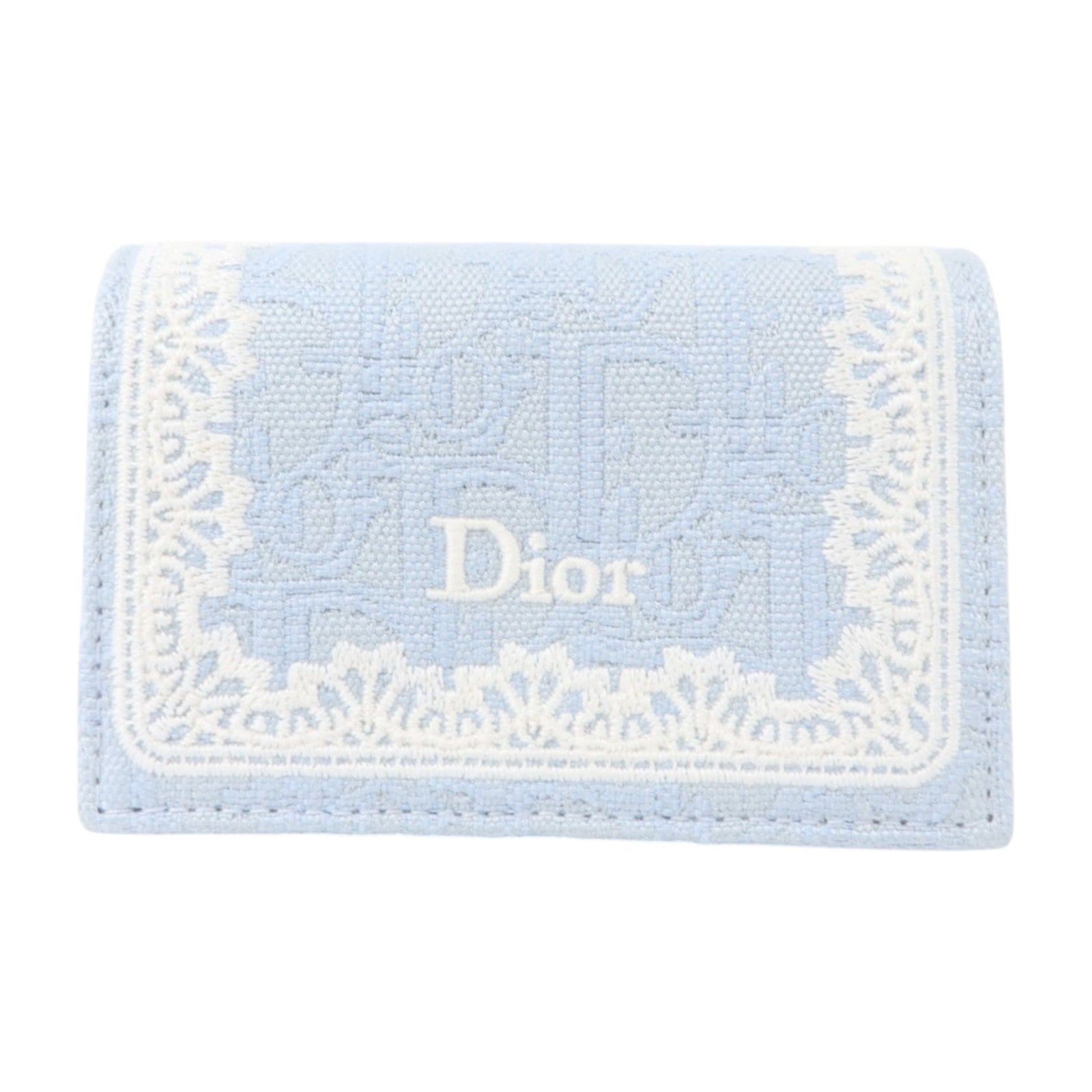 Dior 帆布/牛皮皮革Oblique Glycine Wallet銀扣錢包