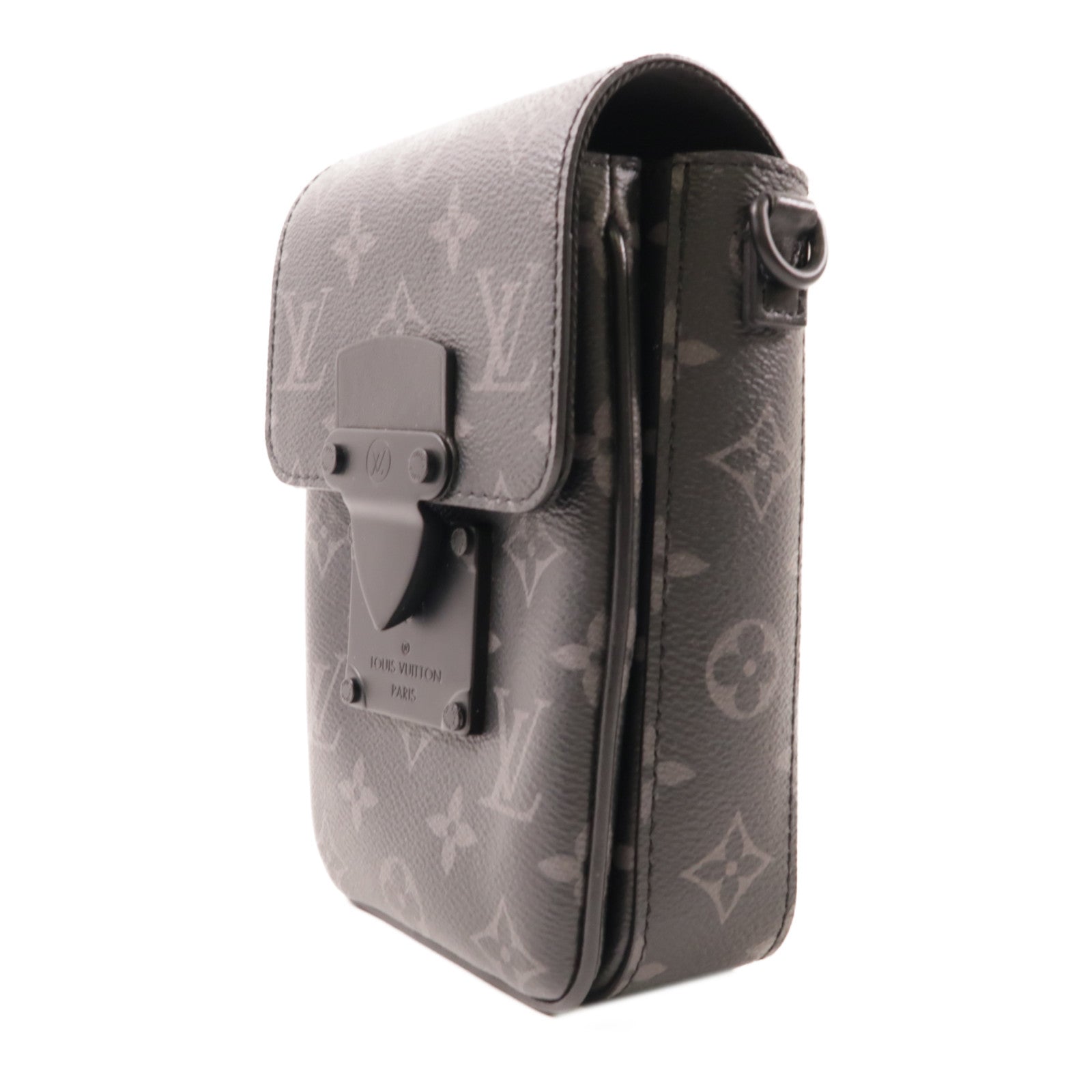 LOUIS VUITTON Monogram Eclipse S-Lock Vertical肩背袋