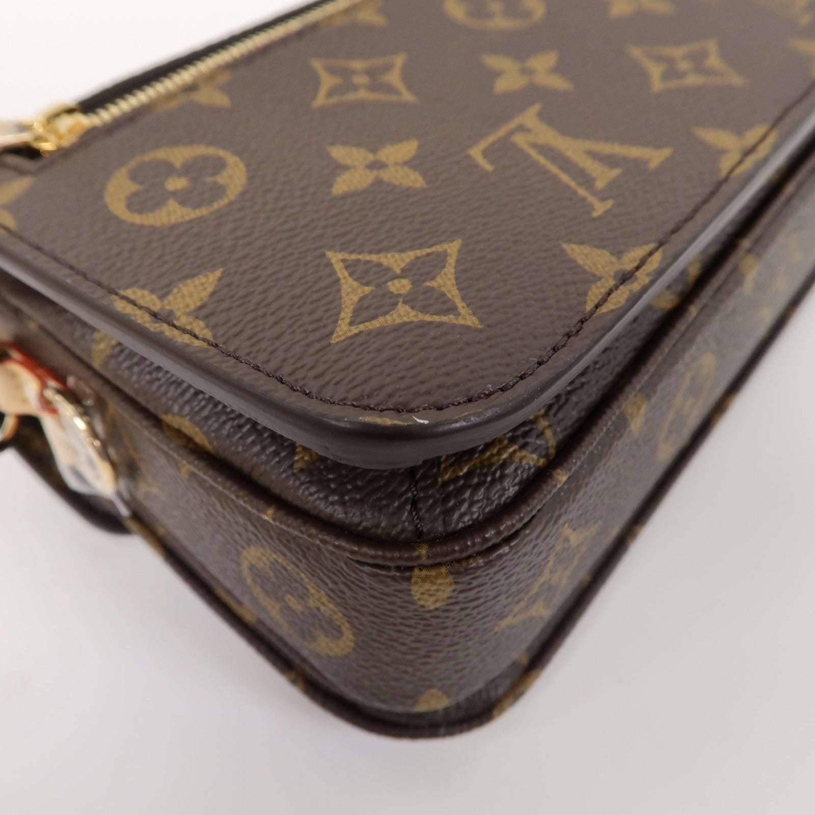 LOUIS VUITTON Monogram Pochete Metis金扣手挽肩背兩用袋啡色