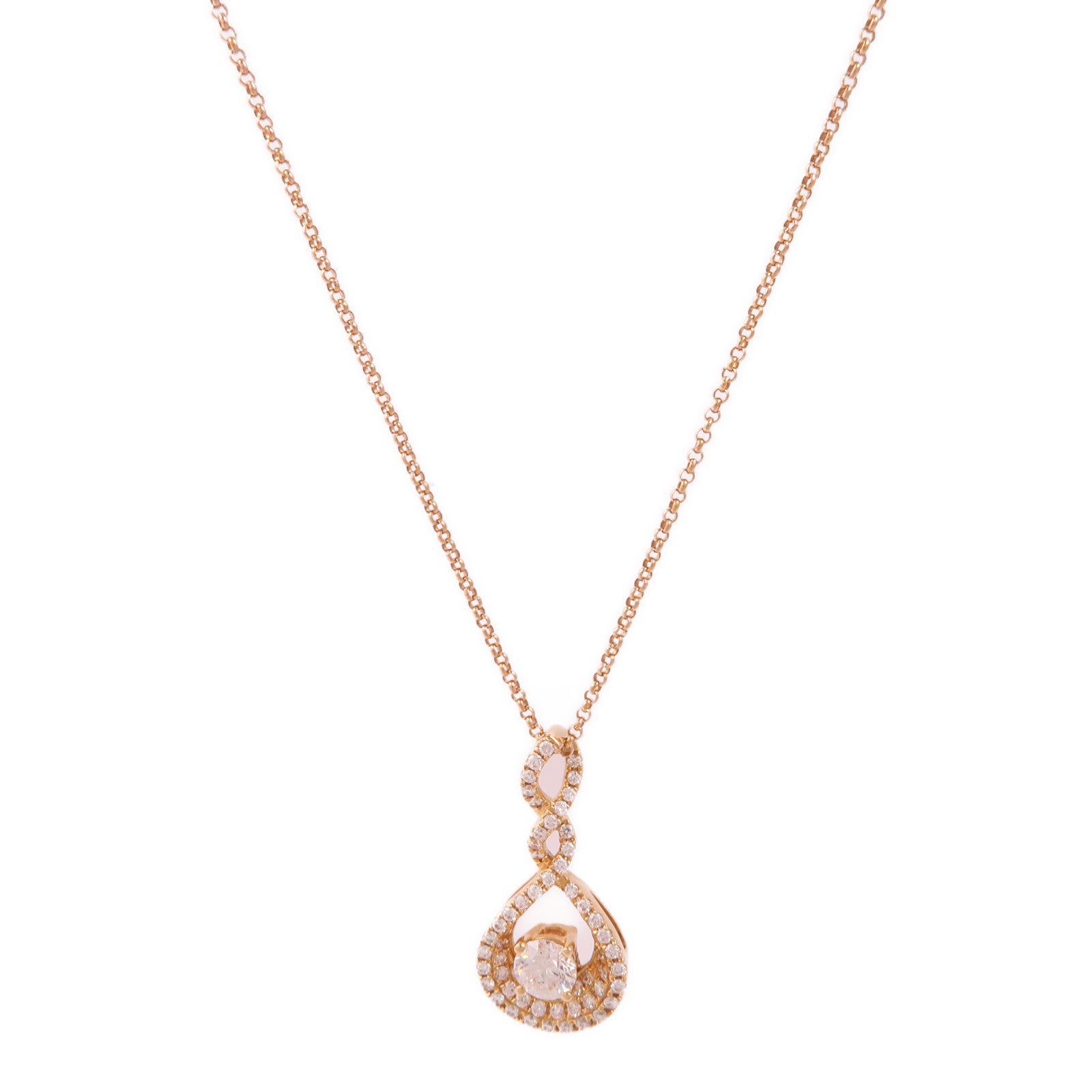 JEWELRY 【激減優惠】18K玫瑰金Diamond Necklace鑽石項鍊