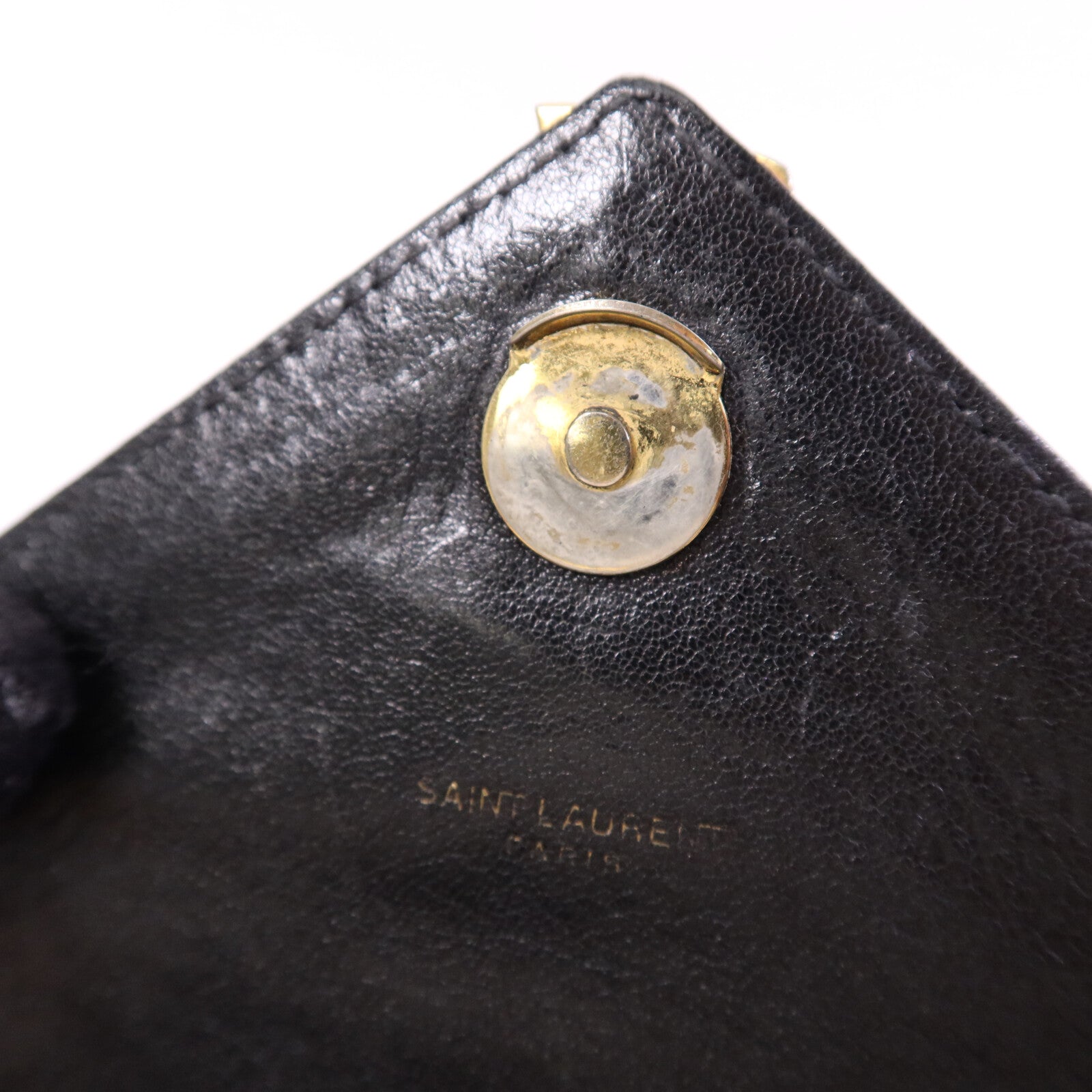 YVES SAINT LAURENT 牛皮皮革2 Way Shoulder Bag金扣手挽肩背兩用袋