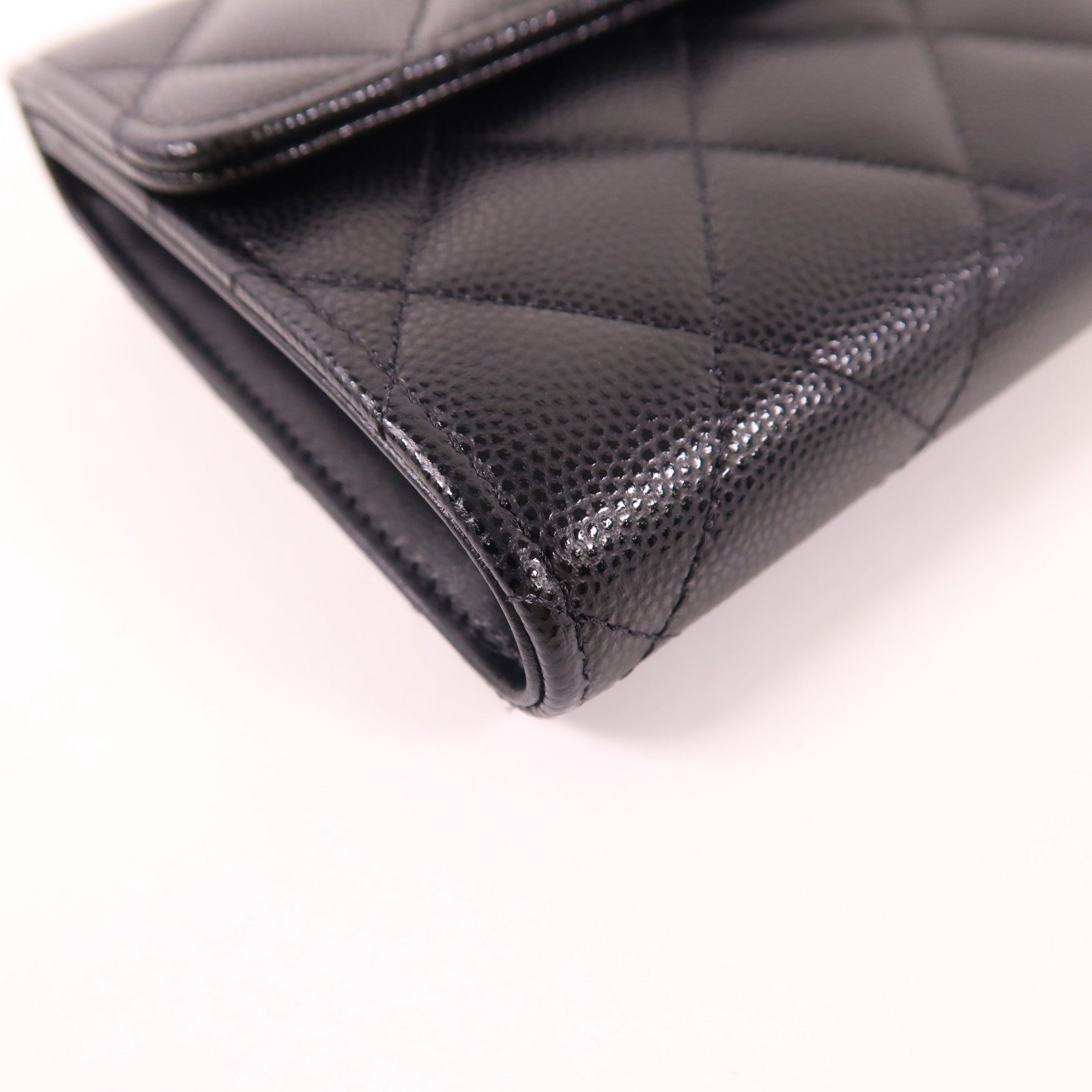 CHANEL 牛皮皮革Wallet金扣錢包