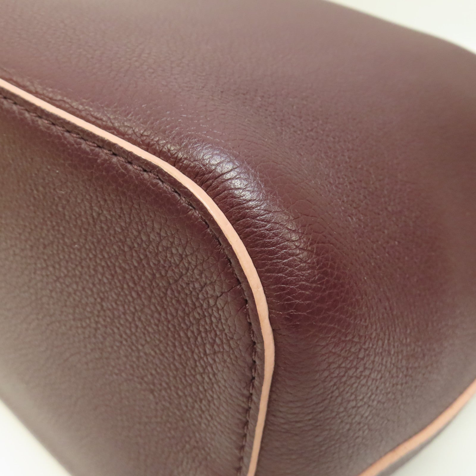 LOUIS VUITTON 【激減優惠】牛皮皮革Lockme Bucket銀扣肩背袋紫色