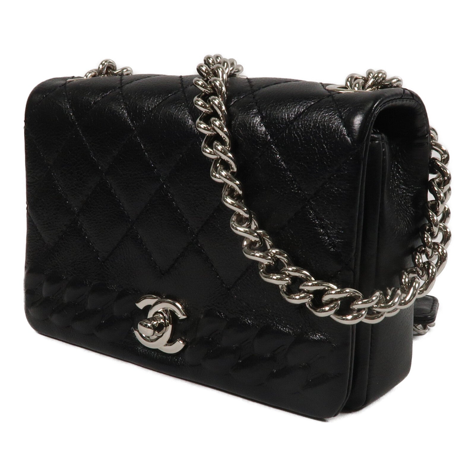 CHANEL 牛皮皮革Braid Chain Flap鏈帶肩背袋