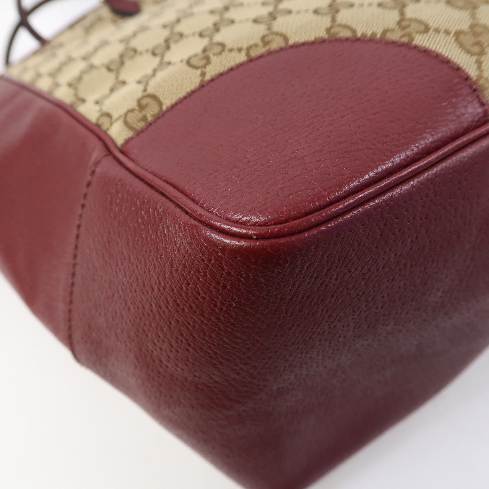 GUCCI 【激減優惠】帆布Tote Bag金扣手挽袋啡色/紅色