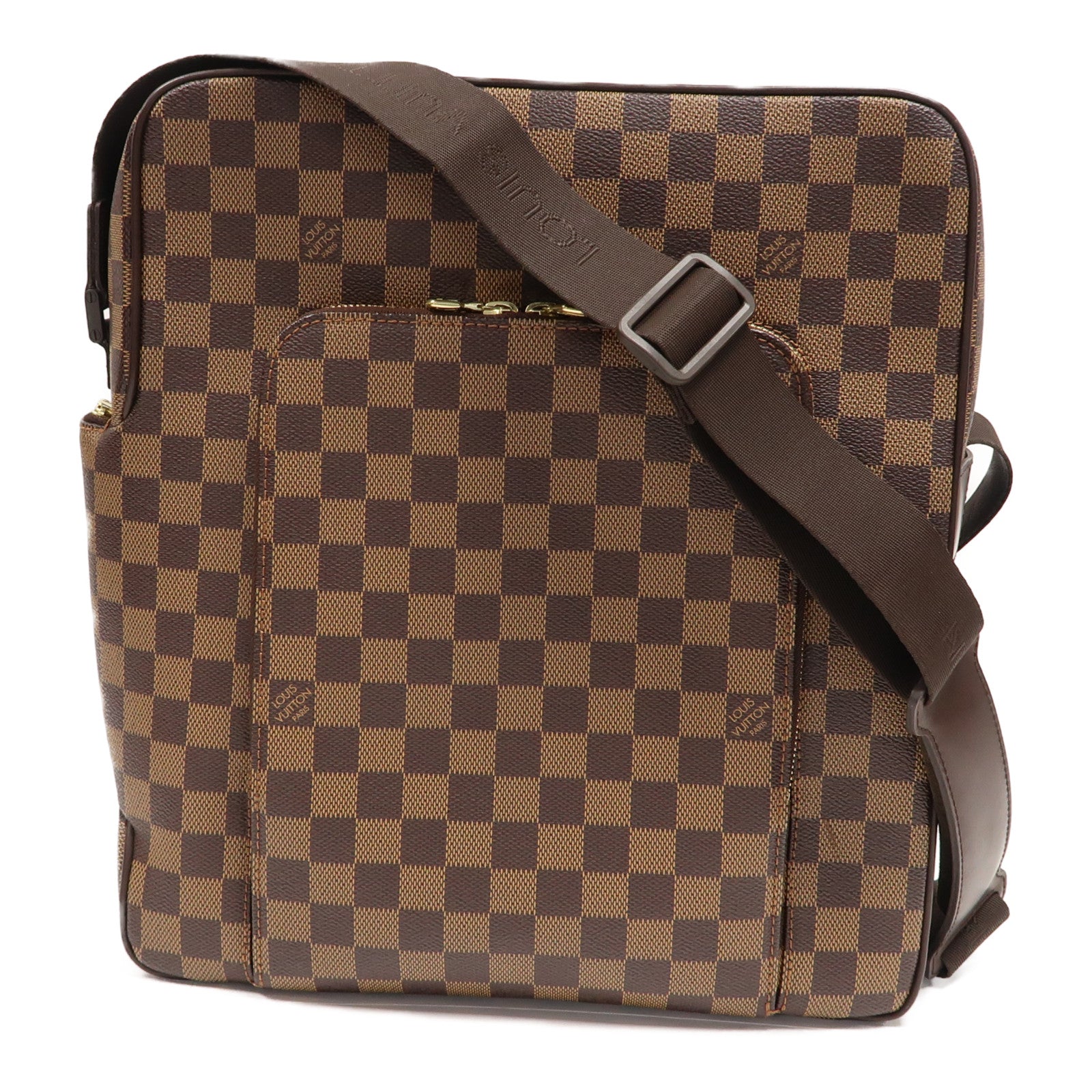 LOUIS VUITTON 【激減優惠】Damier Ebene Oraf GM金扣肩背袋啡色