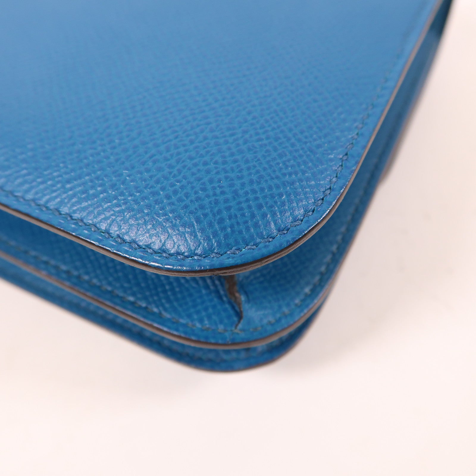 HERMES Epsom皮革Constance Mini銀扣肩背袋