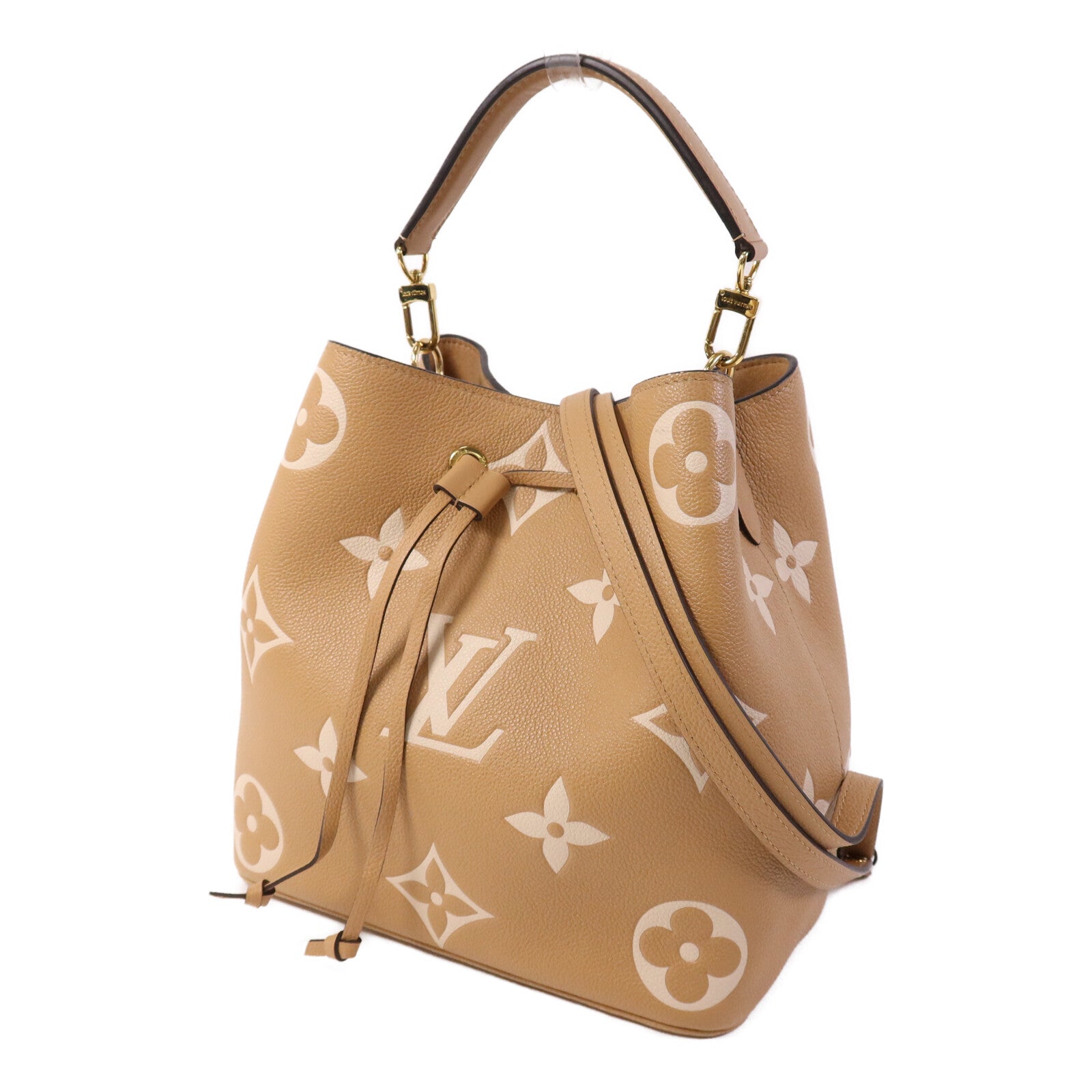 LOUIS VUITTON Monogram Empreinte Neo Noe金扣手挽帥背兩用袋
