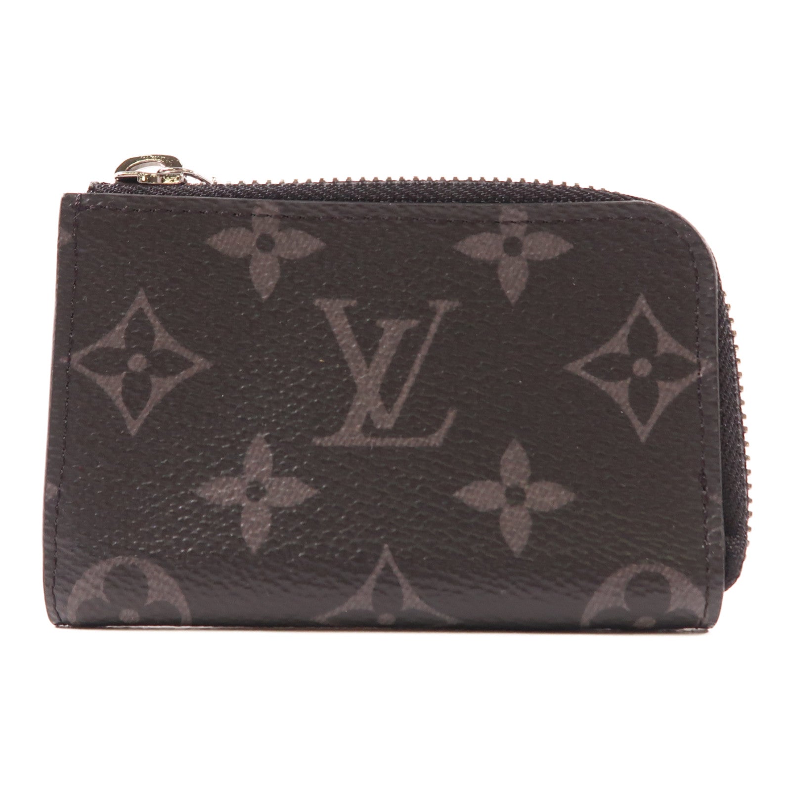 LOUIS VUITTON Monogram Eclipse Porte Monnaie Jour銀扣零錢包