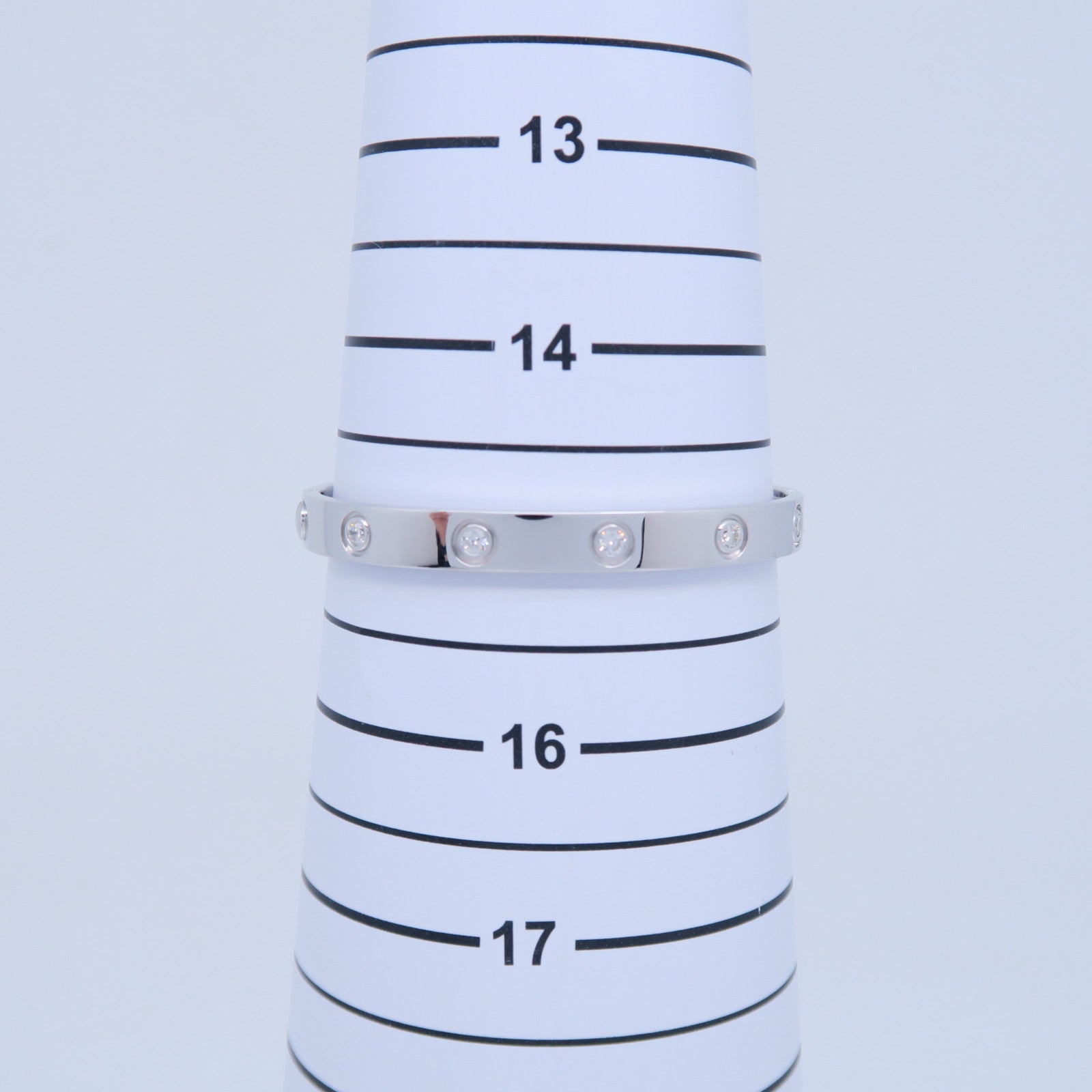 CARTIER 【激減優惠】18K白金Love Bracelet 10 Diamonds手鐲Cartier#16/US#15cm