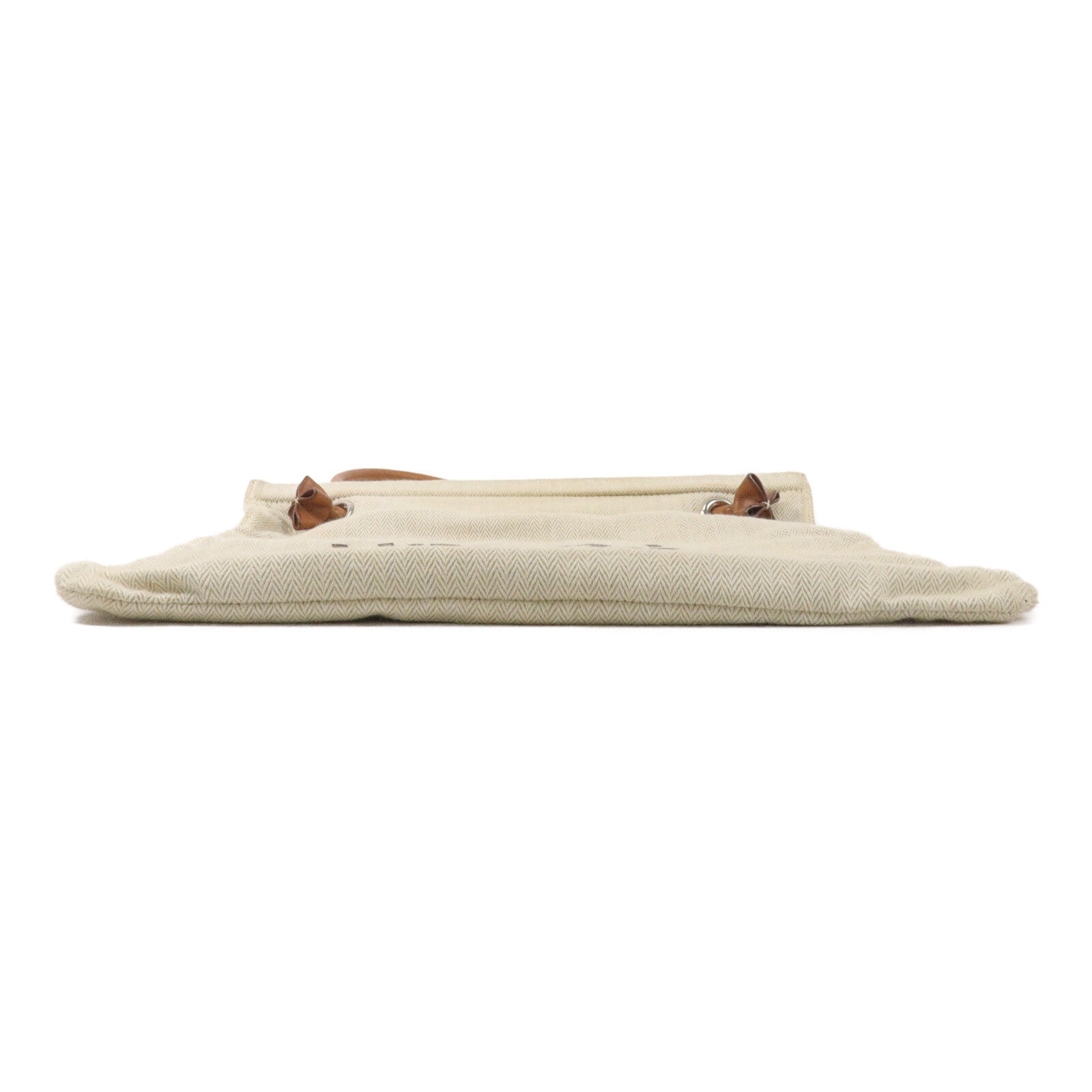 HERMES 帆布/Barenia皮革Aline手挽袋Beige