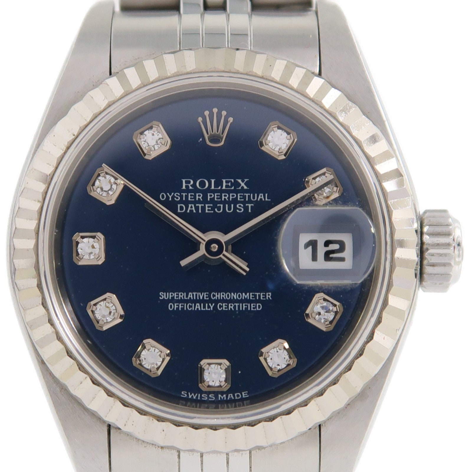 ROLEX Datejust不鏽鋼手錶自動機芯藍色