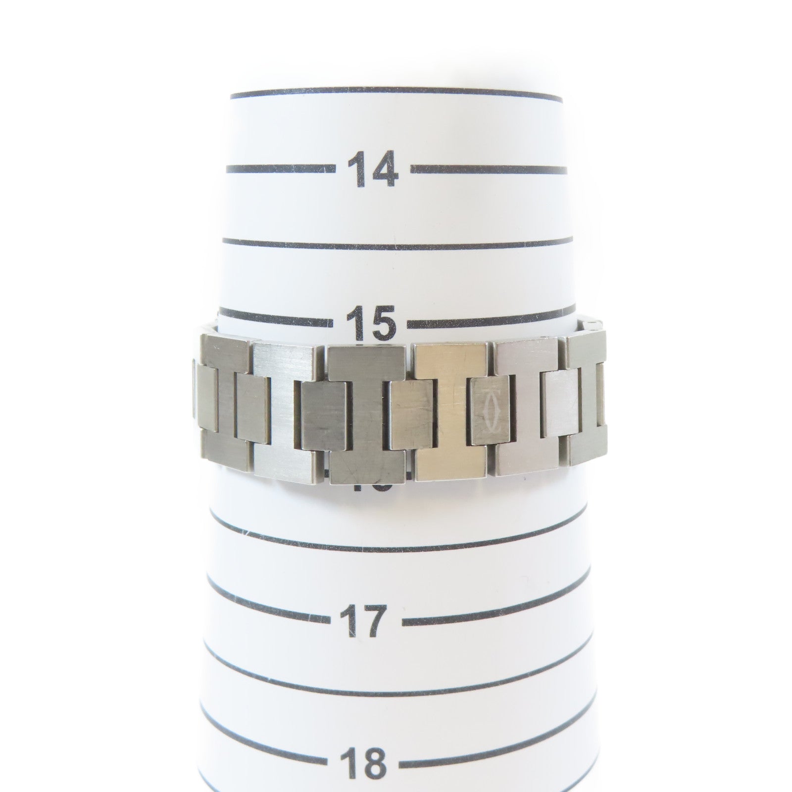 CARTIER Pasha C不鏽鋼手錶自動機芯銀色#15.5cm