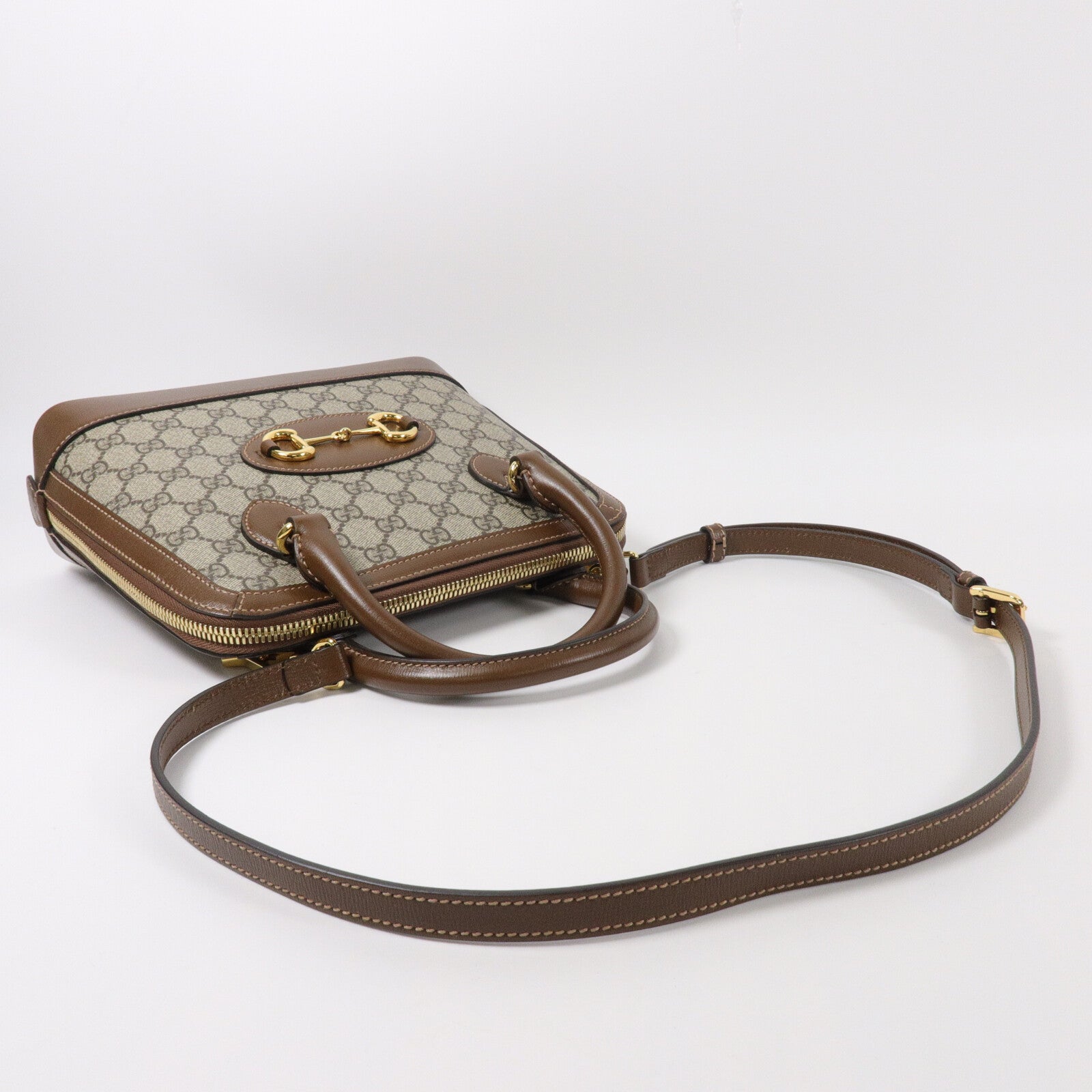 GUCCI 塗層帆布Horsebit 1955 Small肩背袋
