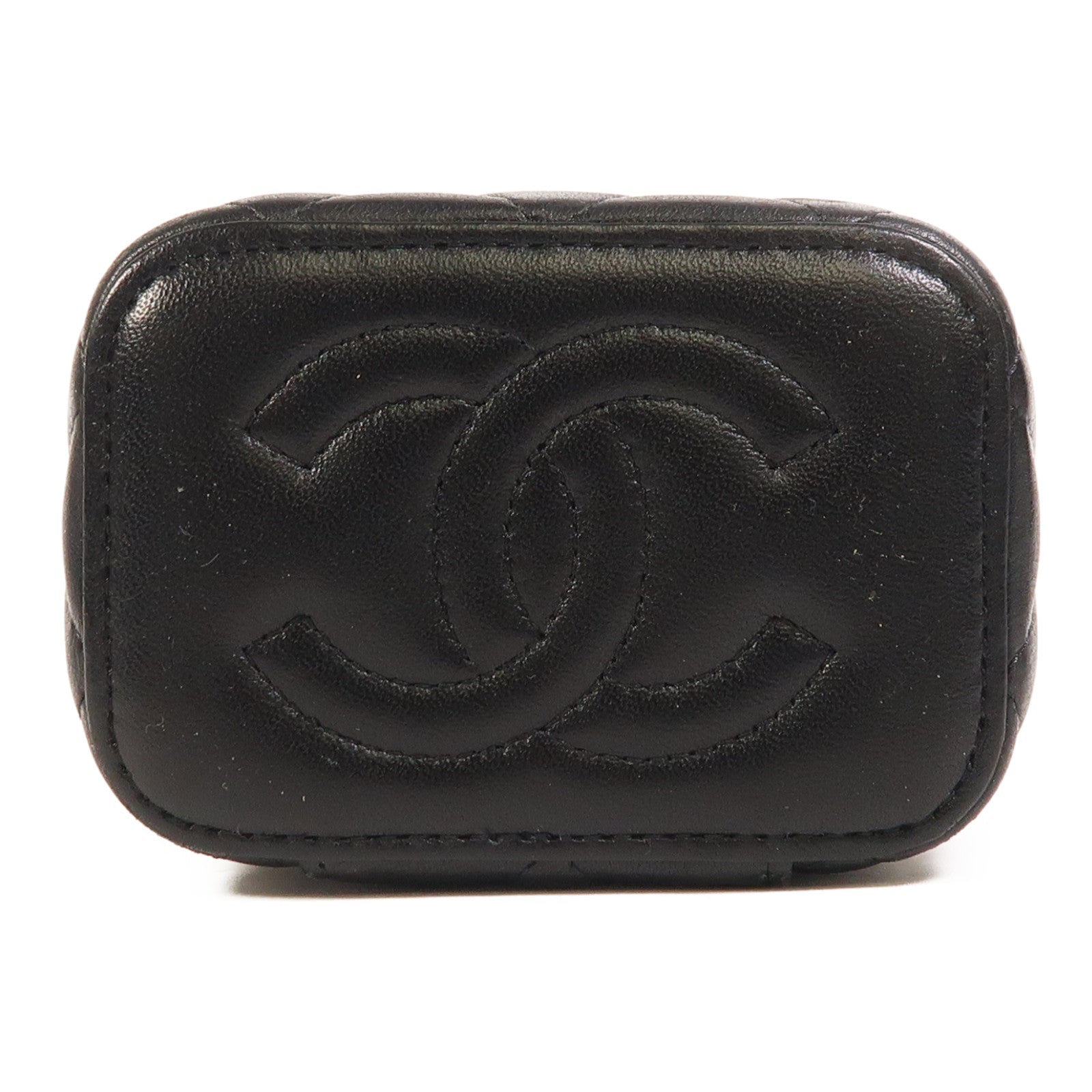 CHANEL 羊皮皮革Mini Vanity金扣鏈帶肩背袋