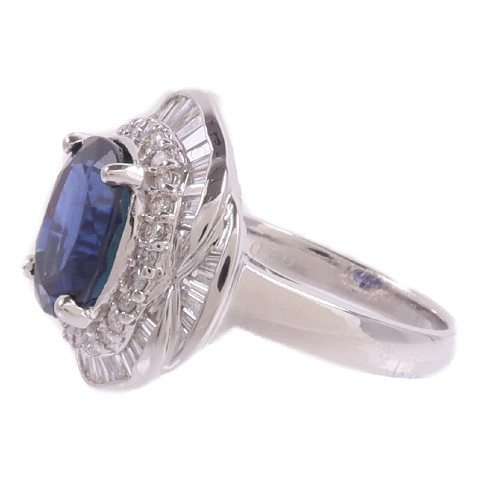 JEWELRY PT900鉑金Sapphire Diamond Ring藍寶石/鑽石戒指