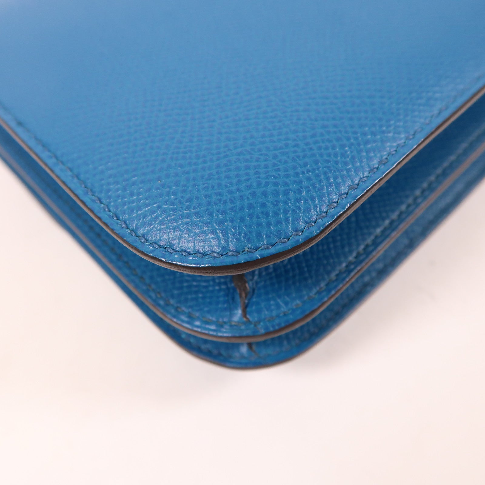HERMES Epsom皮革Constance Mini銀扣肩背袋