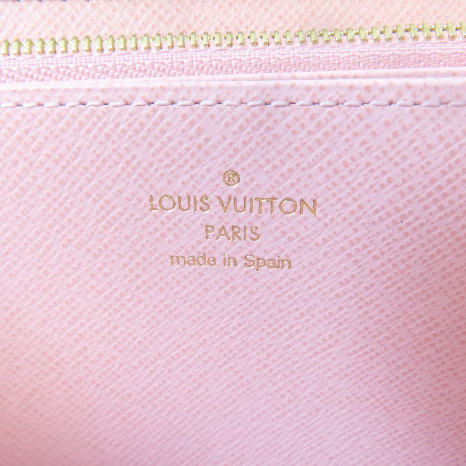 LOUIS VUITTON Damier Long Round Wallet金扣長錢包啡色