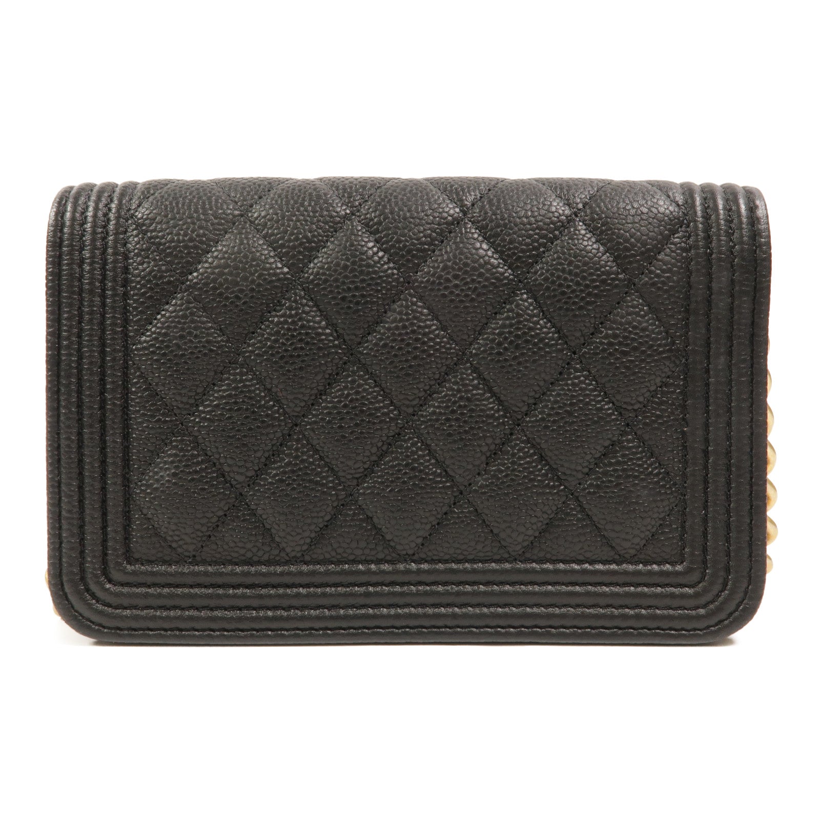 CHANEL 牛皮皮革Mini Boy鏈帶肩背袋