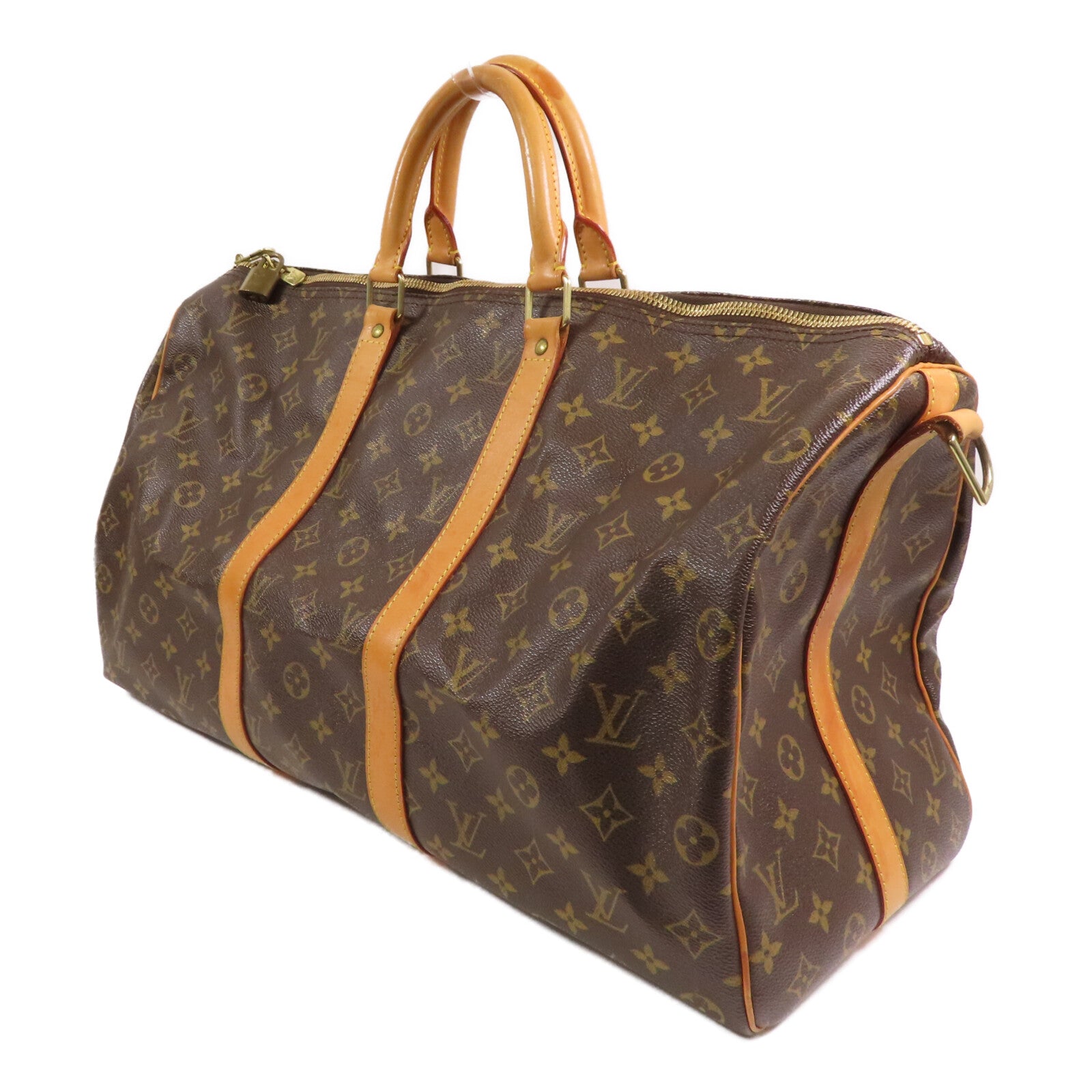 LOUIS VUITTON Monogram Keepall Bandouliere 50金扣波士頓包
